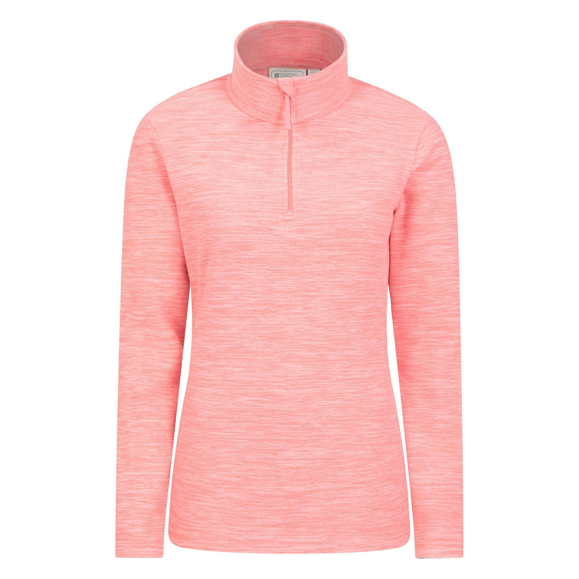 Mountain Warehouse Women's Coral Snowdon Melange Fleece Top - Size 6 Uk