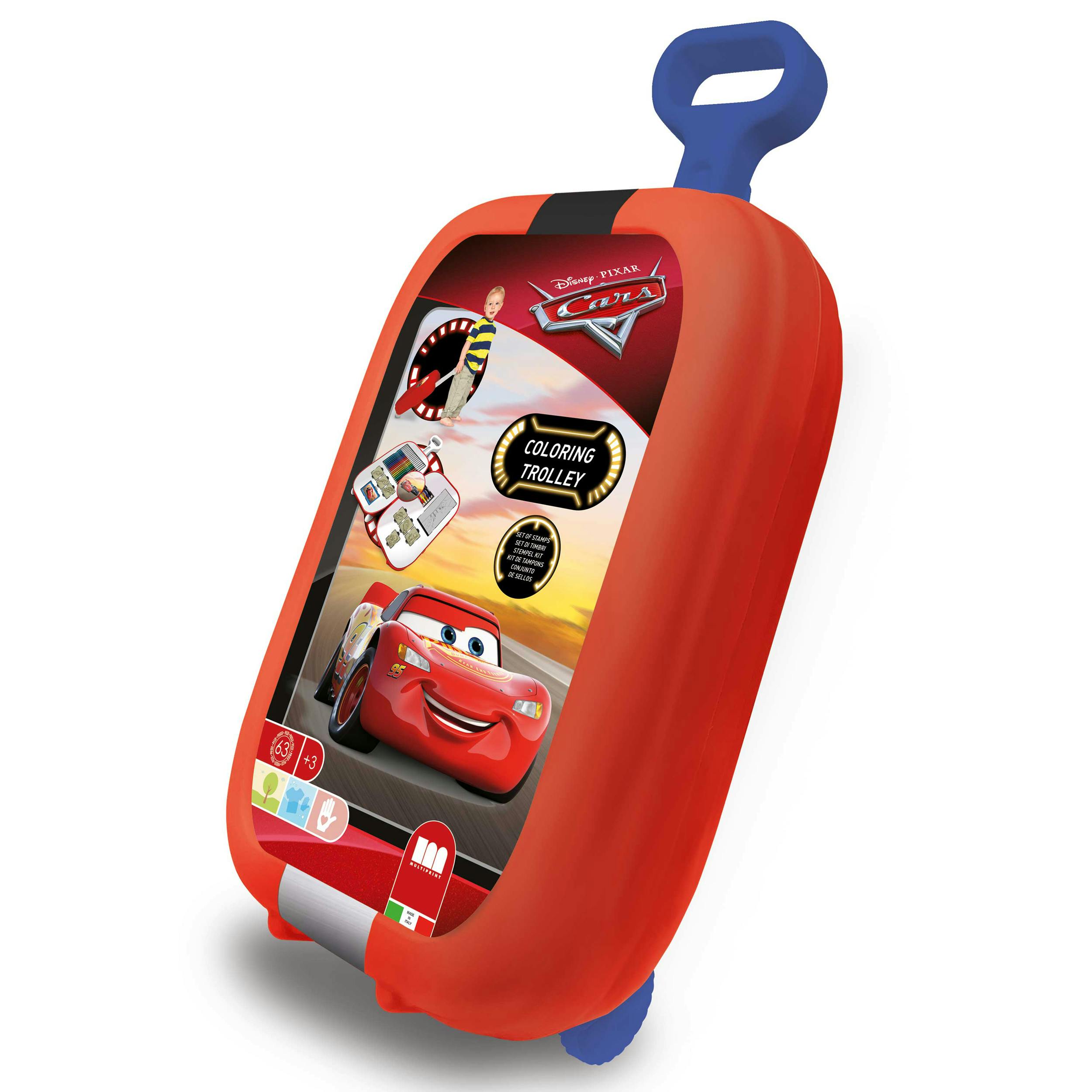 Multiprint Red Cars Trolley By – Kids Travel & Activity Case - 1
