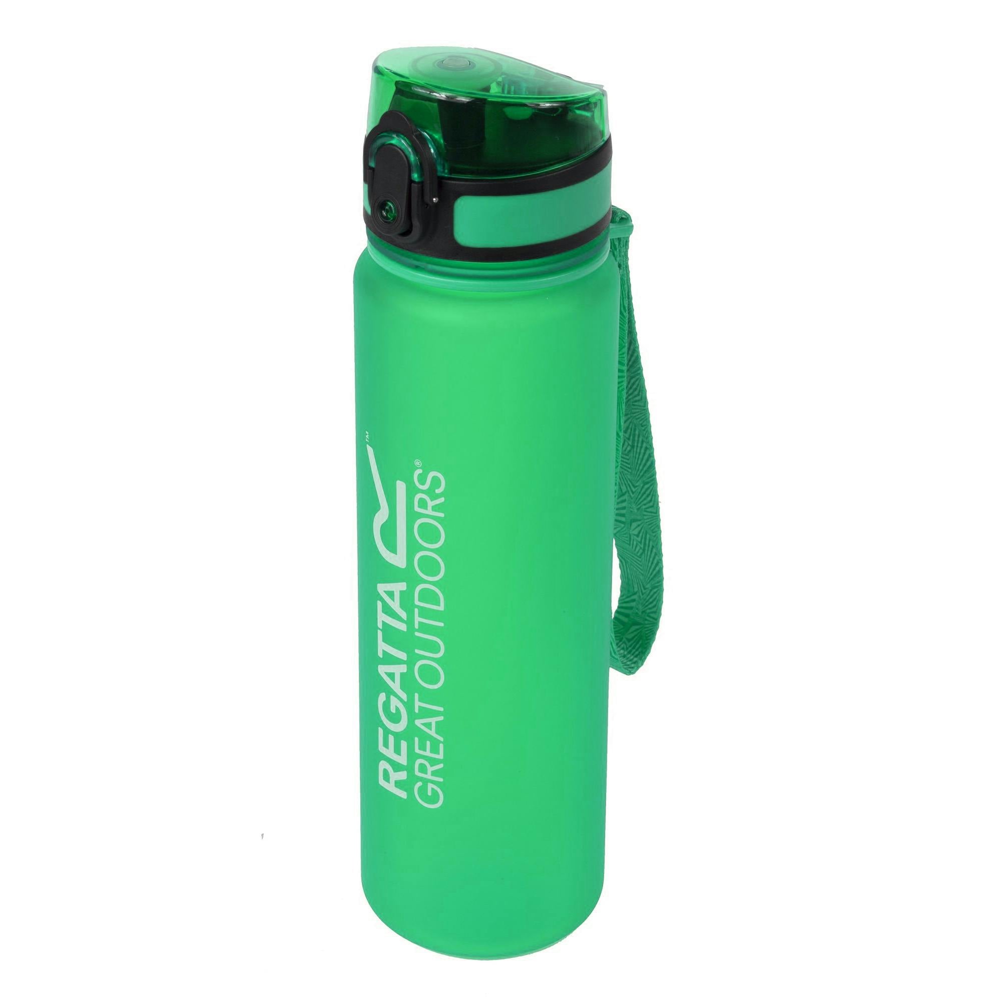 Regatta Green Great Outdoors 0.6L Tritan Drinks Flip Flask - One Size - 80% Tritan Copolyester Plastic/10% Thermoplastic Elastomer/10% Polycarbonate