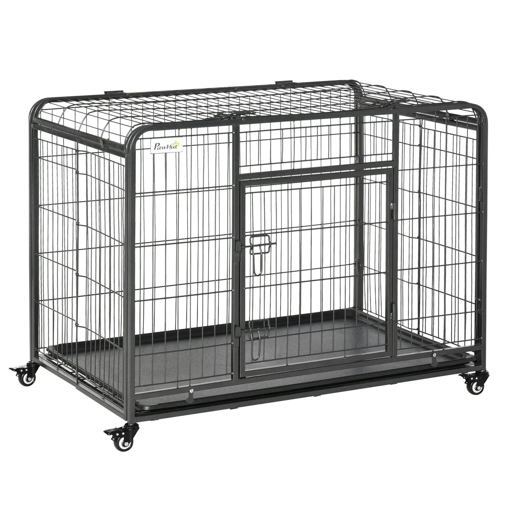 Metal Dog Kennel with Locking Door - - Image 6