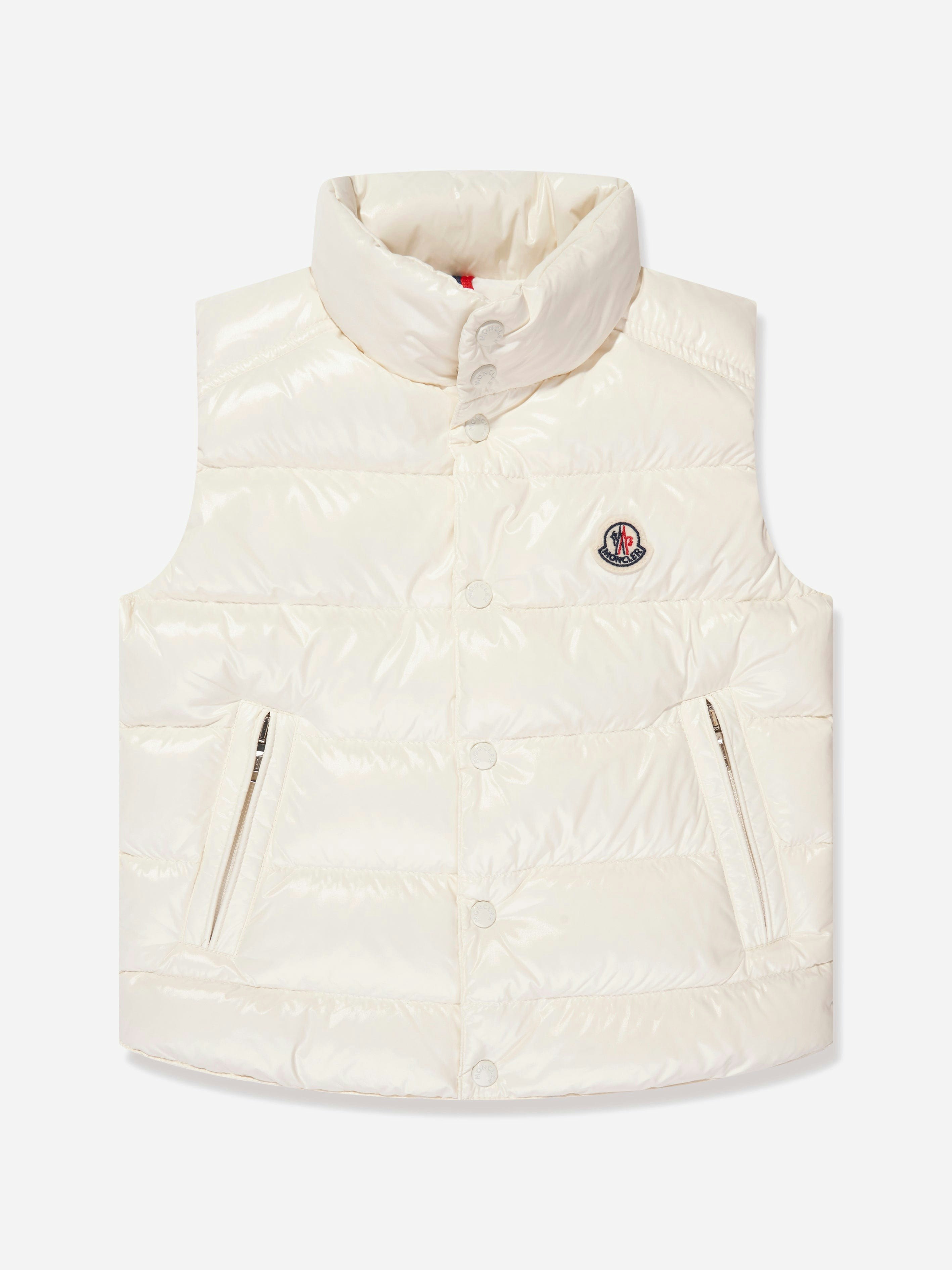 Moncler Enfant Boys White Down Padded Tib Gilet In - 10 Yrs