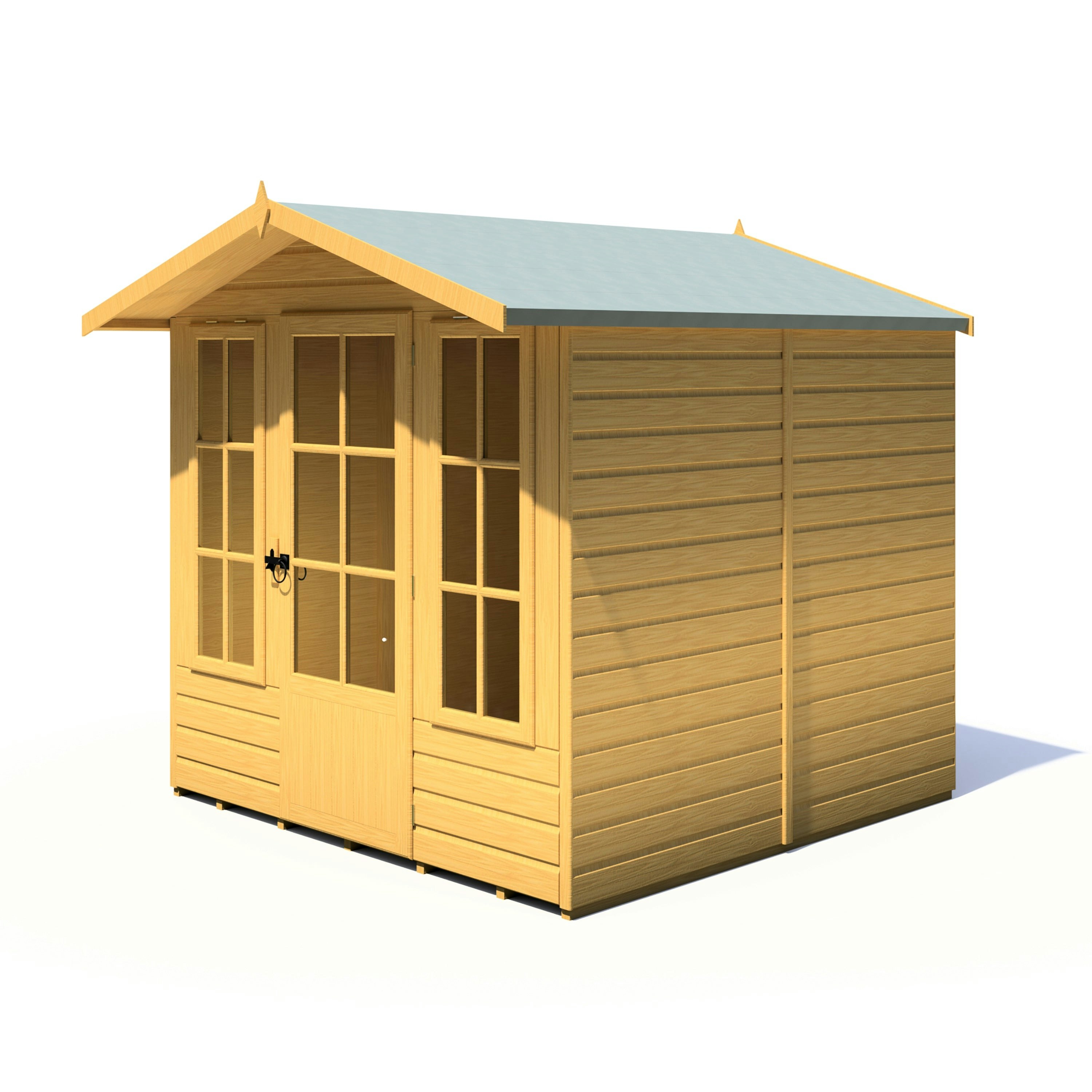 Rackhams Light 7X7 Chatsworth Summerhouse 12Mm Shiplap Interlock Cladding