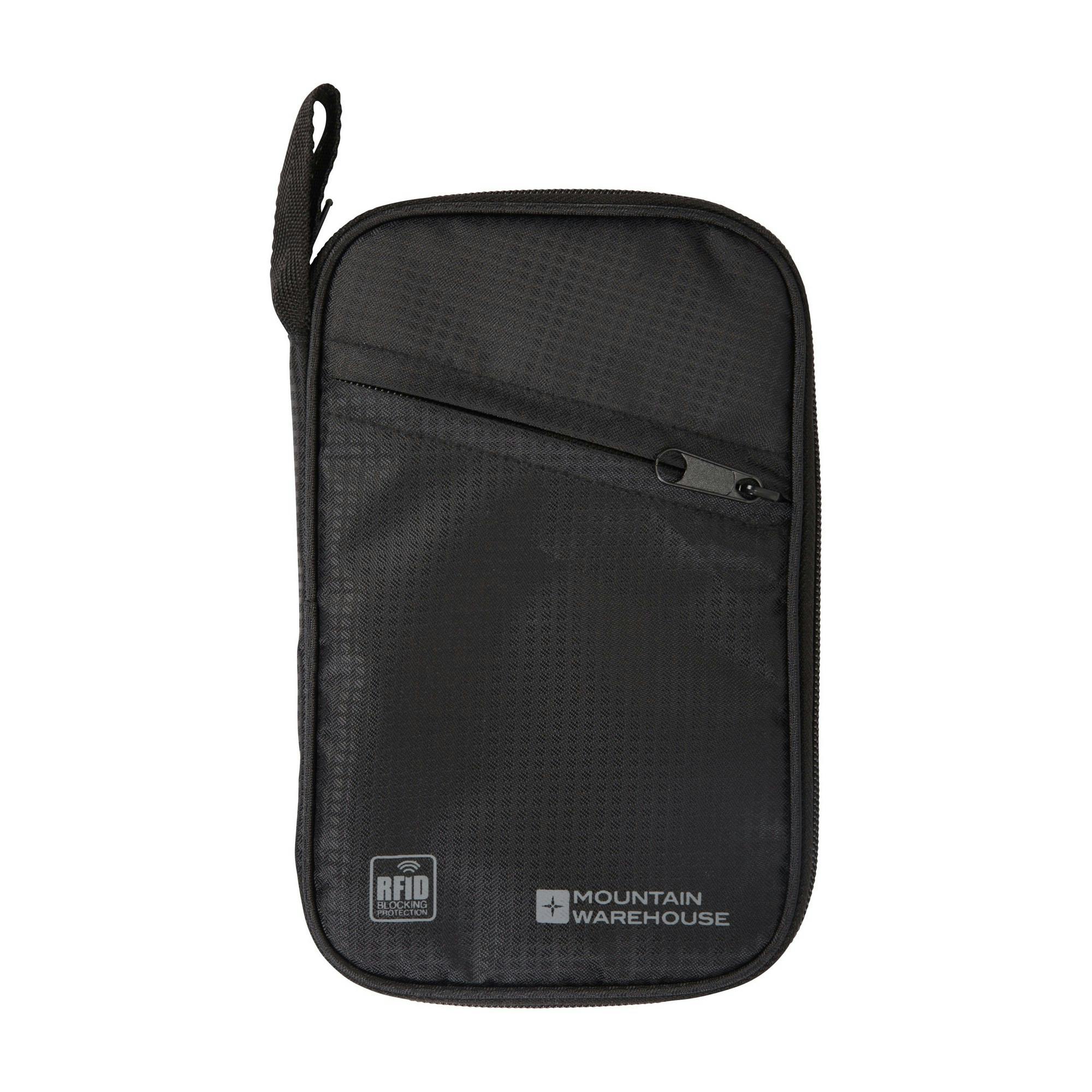 Mountain Warehouse Black Rfid Blocking Document Wallet - One Size - 100% Mixed