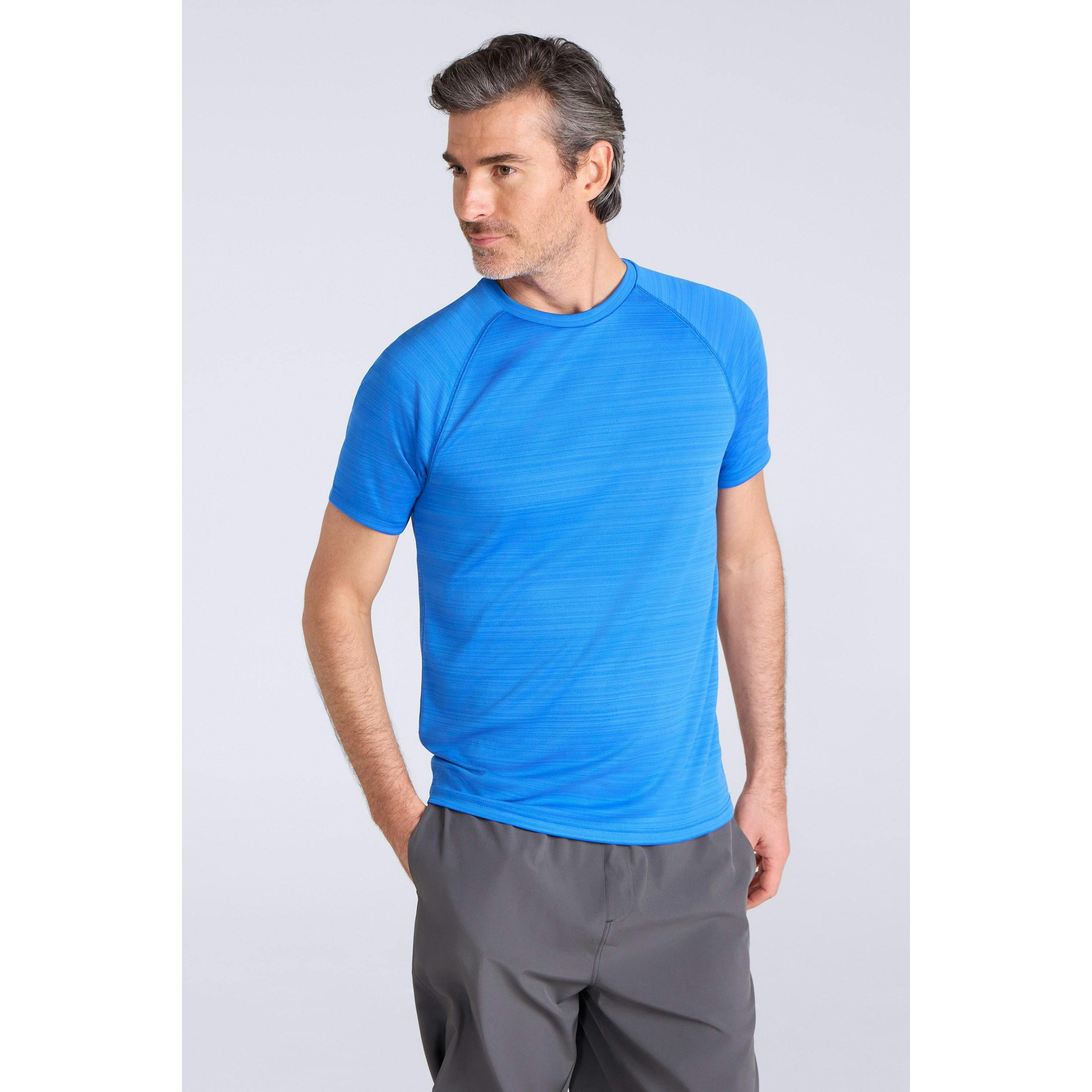 Mountain Warehouse Unisex Blue Adult Stripe Isocool T-Shirt - Bright - Xxl - Bright - 100% Mixed