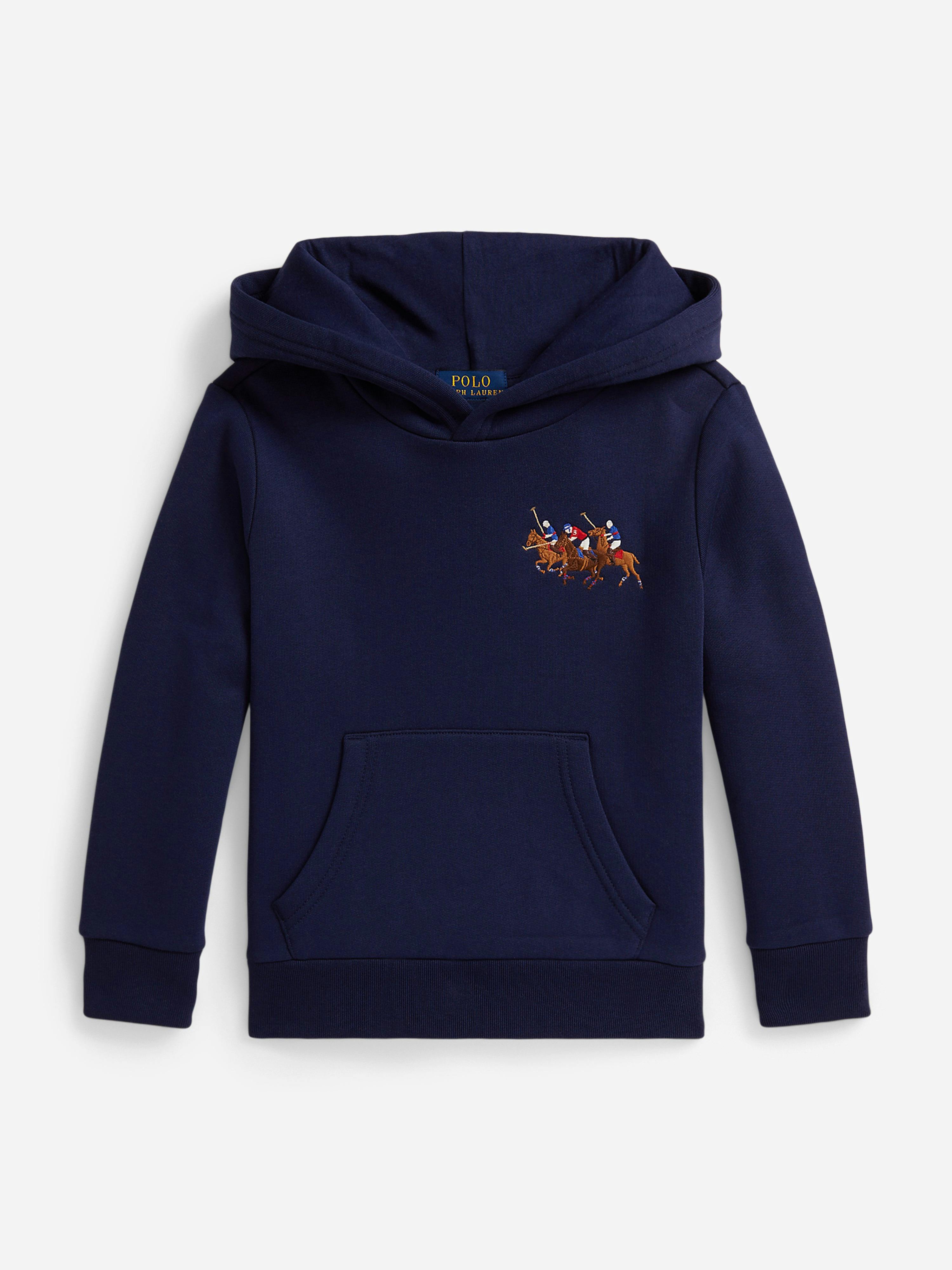 Ralph Lauren Kids Boys Blue Ralph Lauren Polo Player Hoodie In Navy - 18 - 20 Yrs