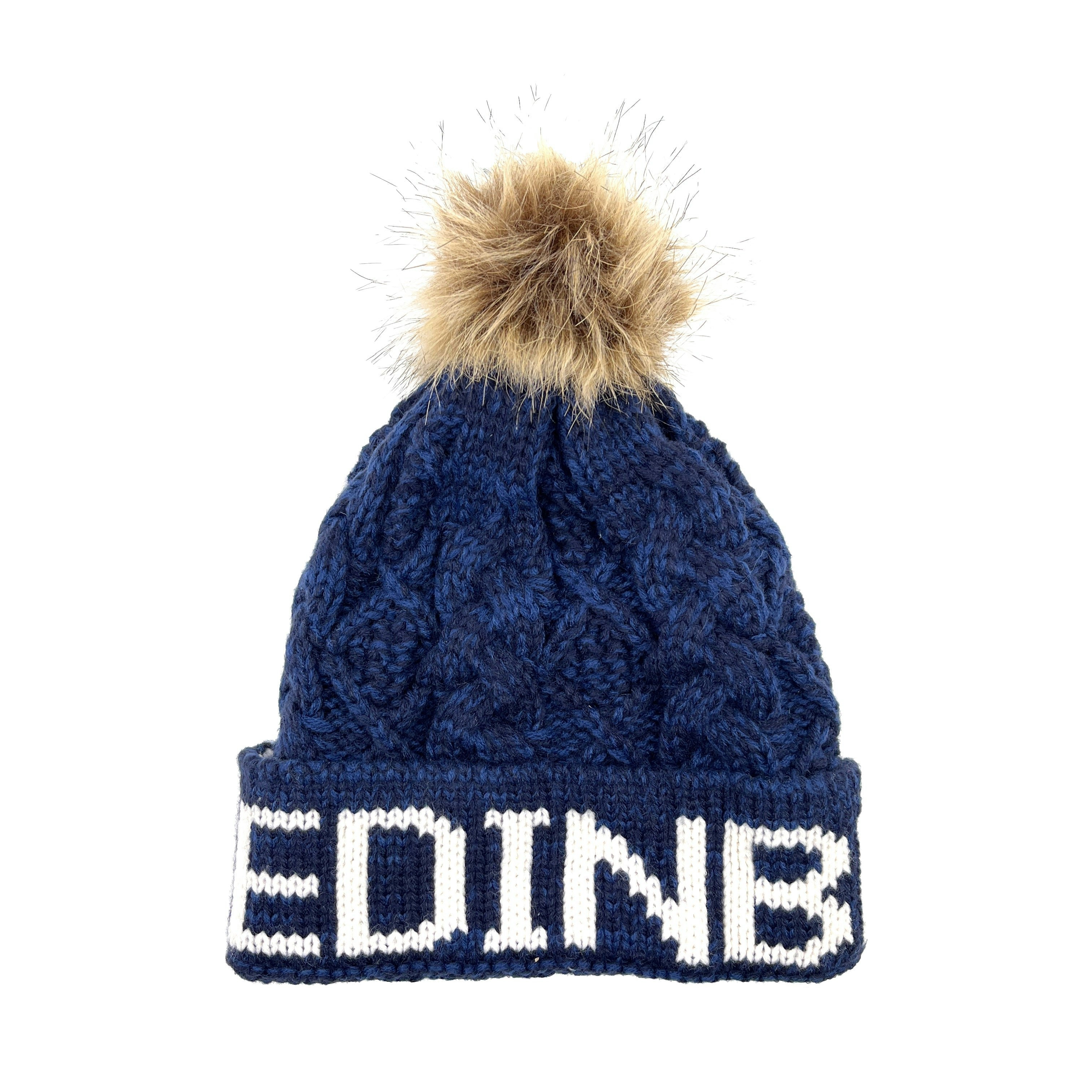 Aran Traditions Aran Diamond Cable Edinburgh Pom Pom Hat