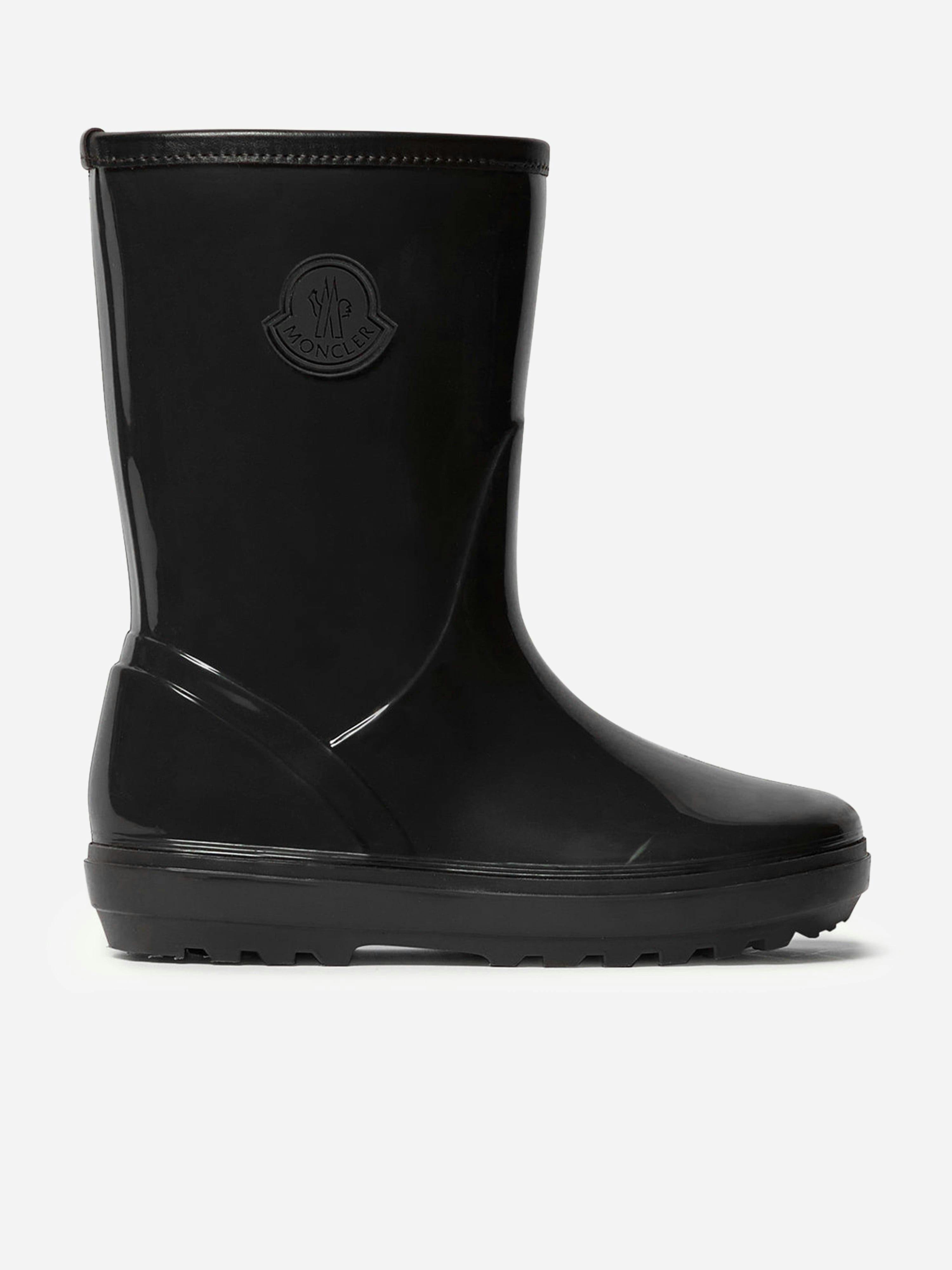 Moncler Enfant Black Kids Petit Kickstream Rain Boots In - Eu 35 - 36 Uk 2.5 - 3