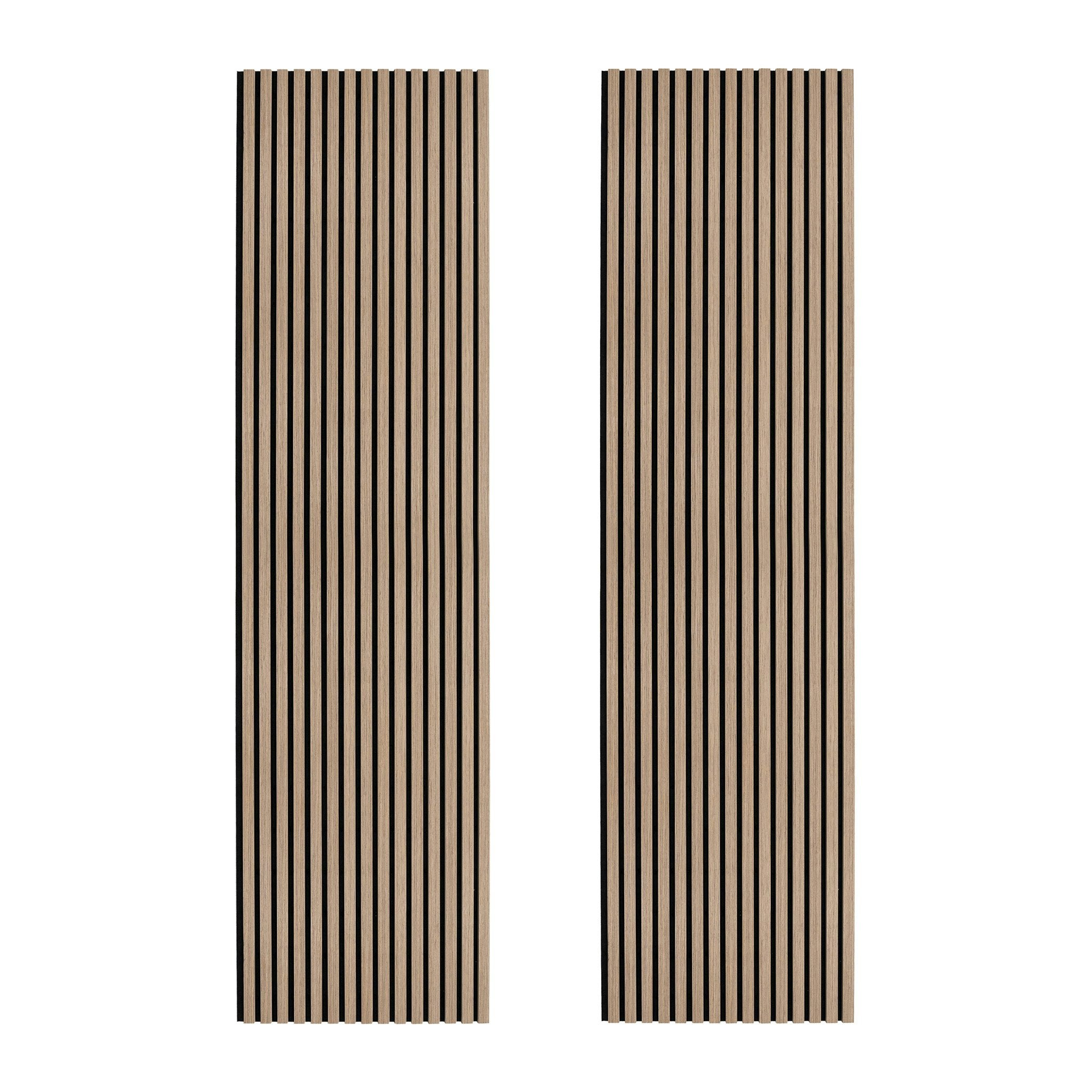 Rackhams Light Acoustic Slat Wall Panels X 2 - Walnut