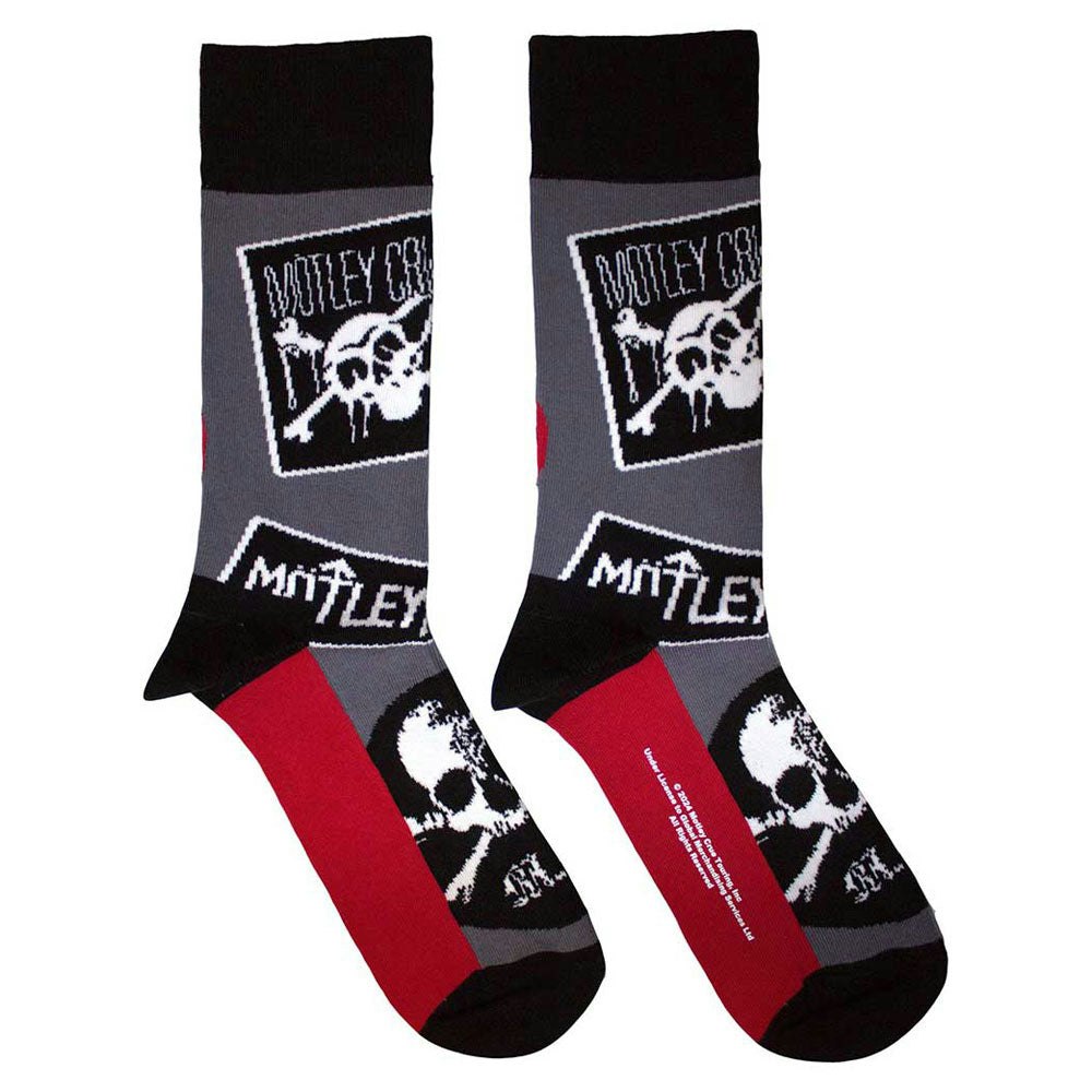 Paradiso Clothing Unisex Grey Motley Crue Band Logo Ankle Socks