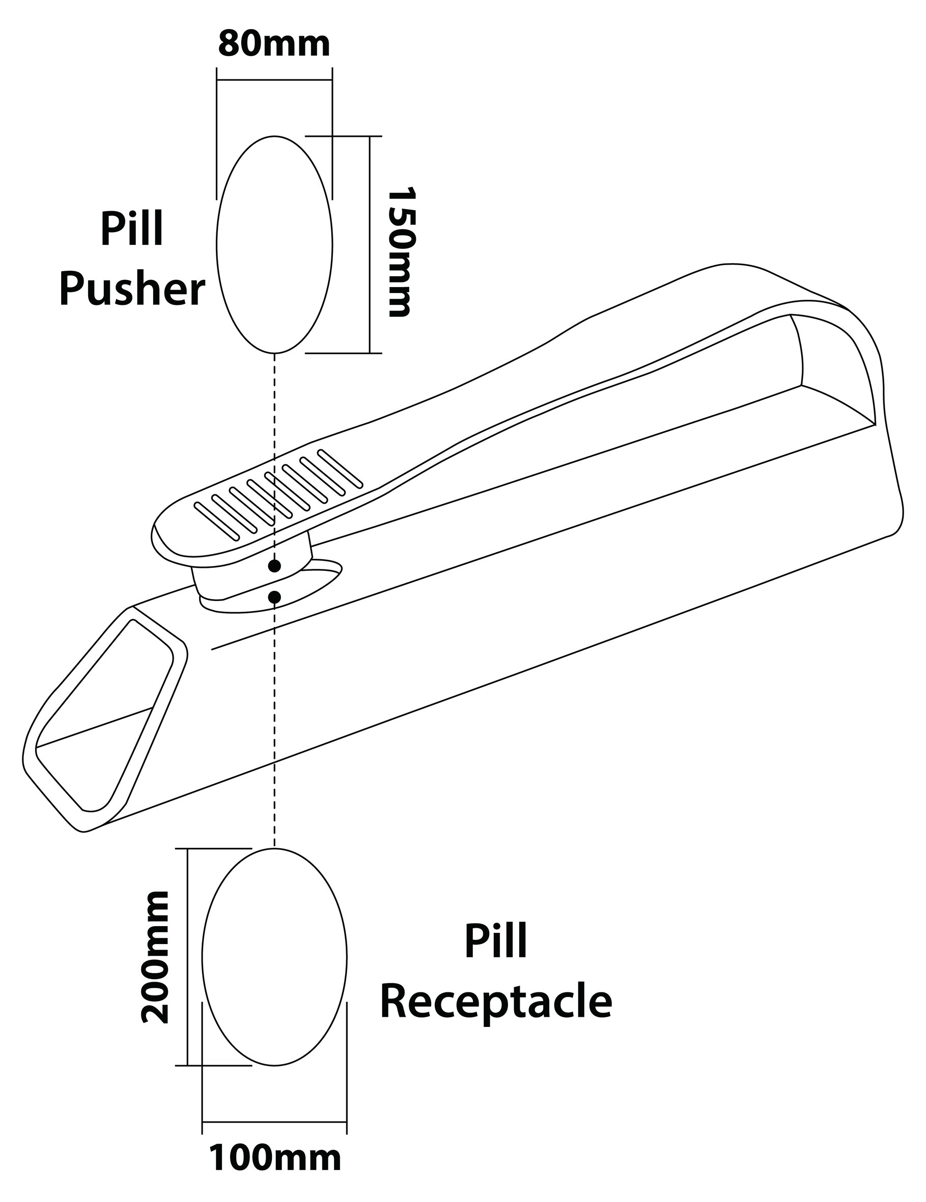 Aidapt White Plastic Pill Popper