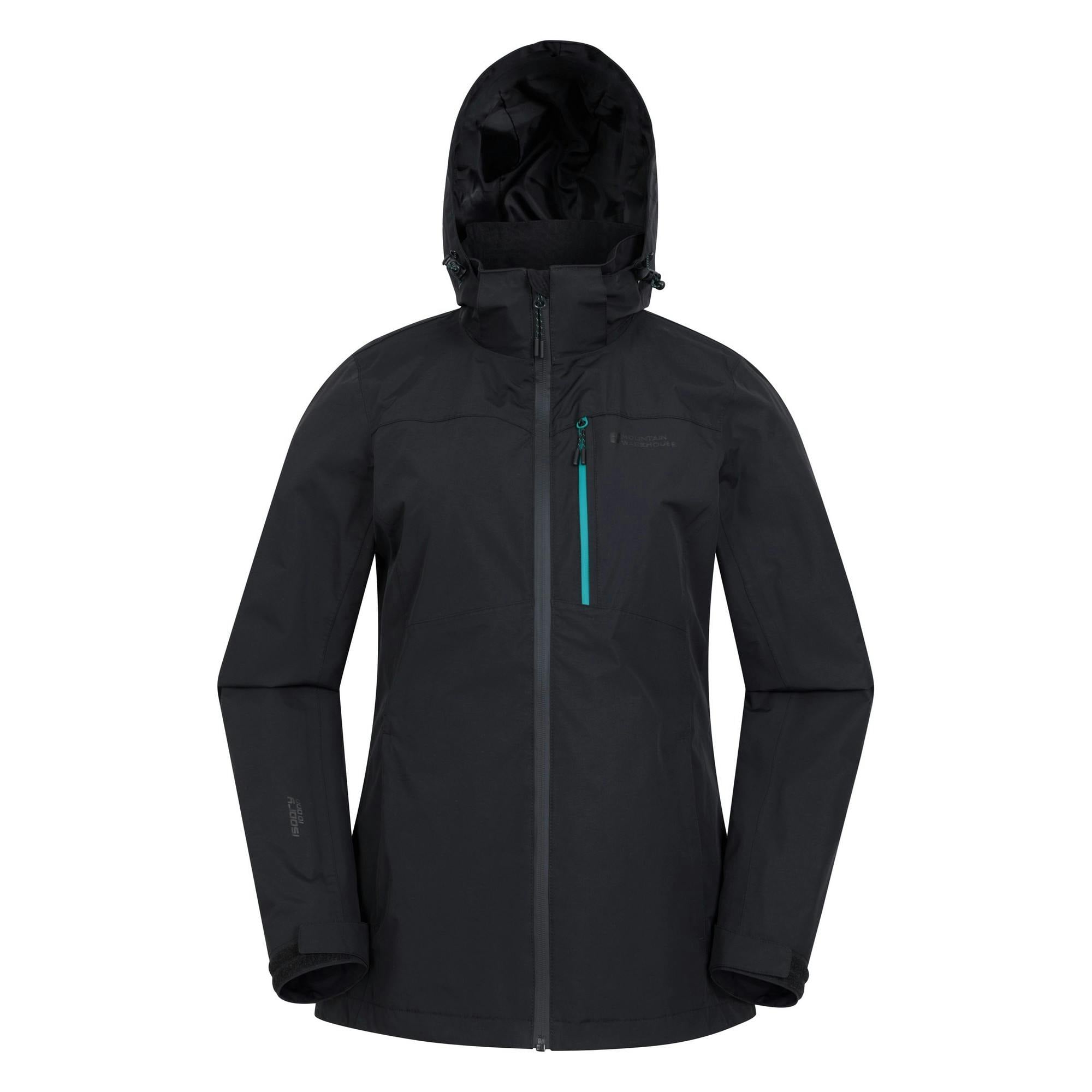Mountain Warehouse Women's Black Rainforest Ii Extreme Waterproof Jacket - Jet - 22 Uk - Jet - 100% Polyamide