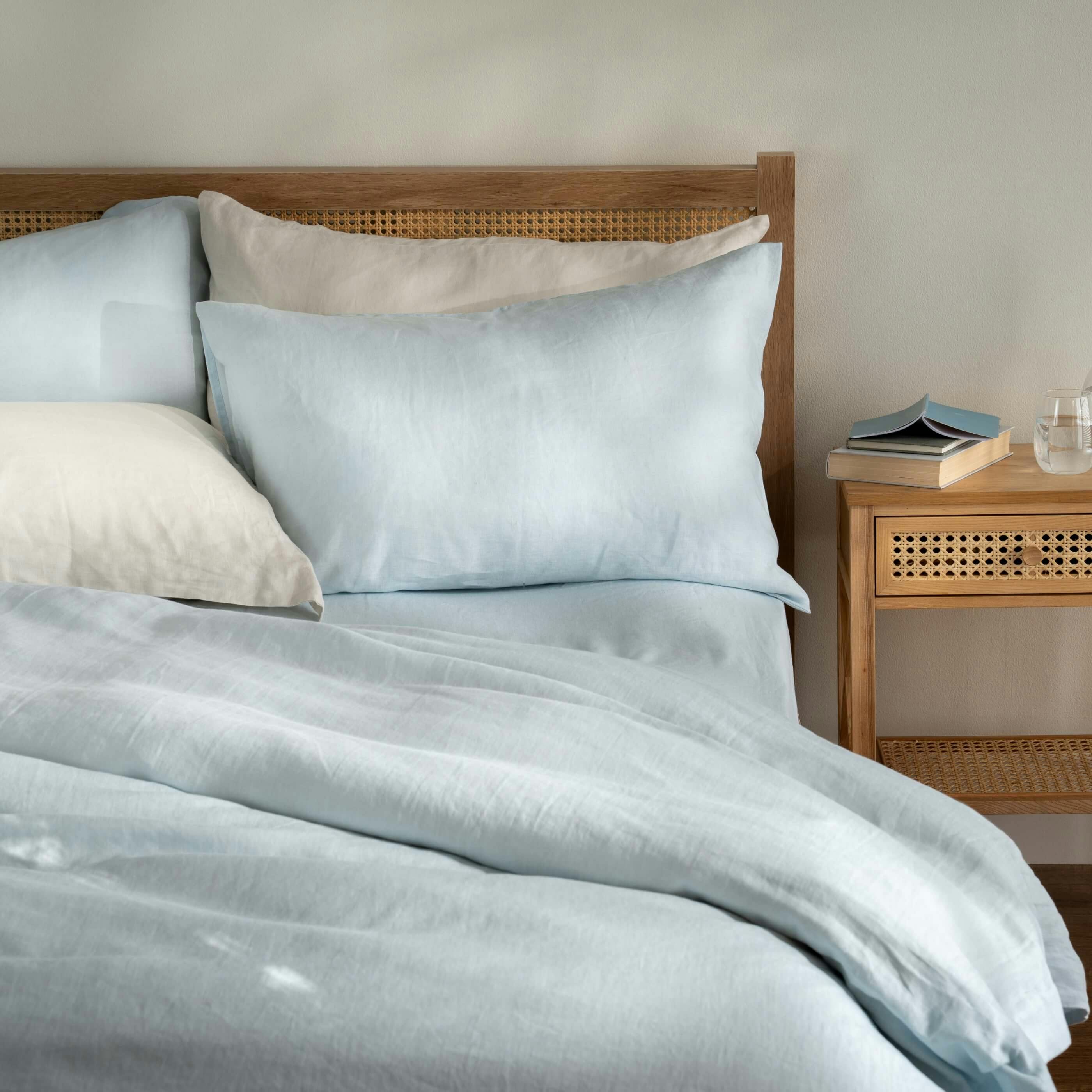 Rackhams Blue Mineral French Linen Duvet Cover - Double