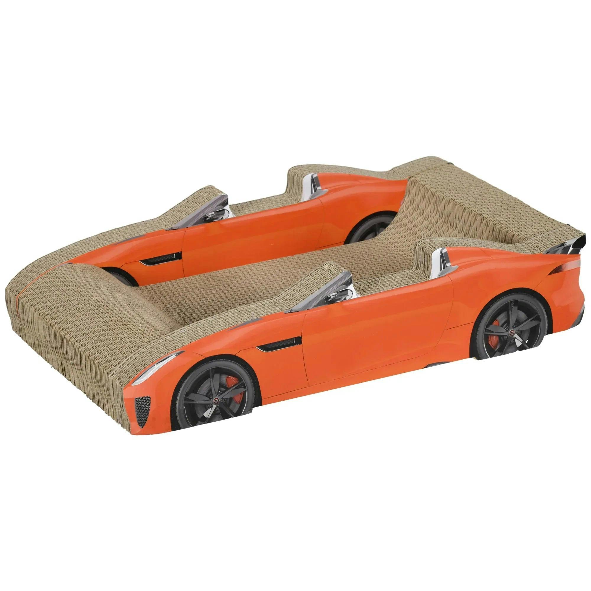 Bobobiy Red 2 In 1 Cat Scratching Board With Catnip, Car-Shaped - Image 4
