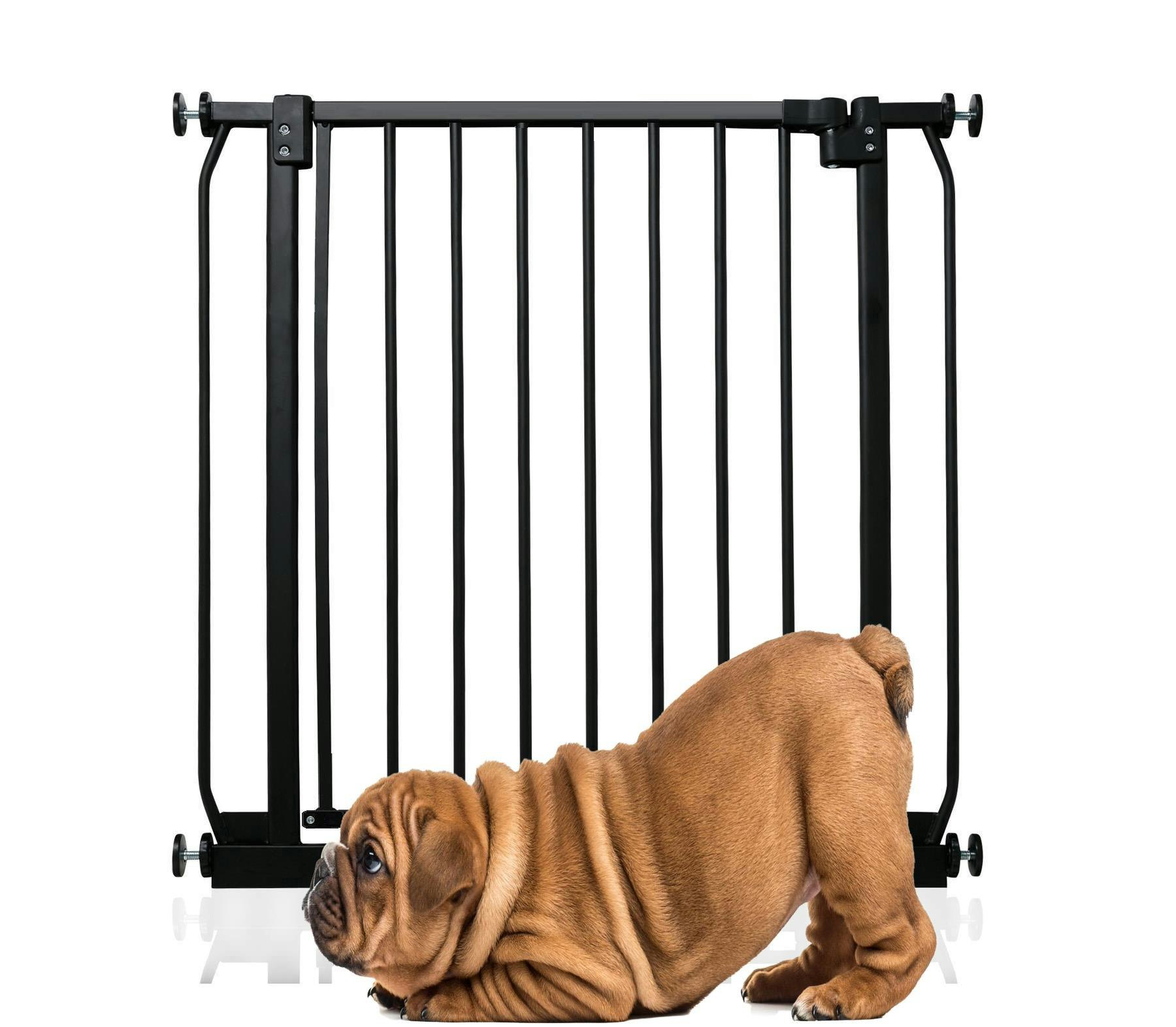 Bettacare Black Elite Pressure Dog Gate, 71Cm - 80Cm, Matt Pressure Fit Pet Gate For Dog And Puppy