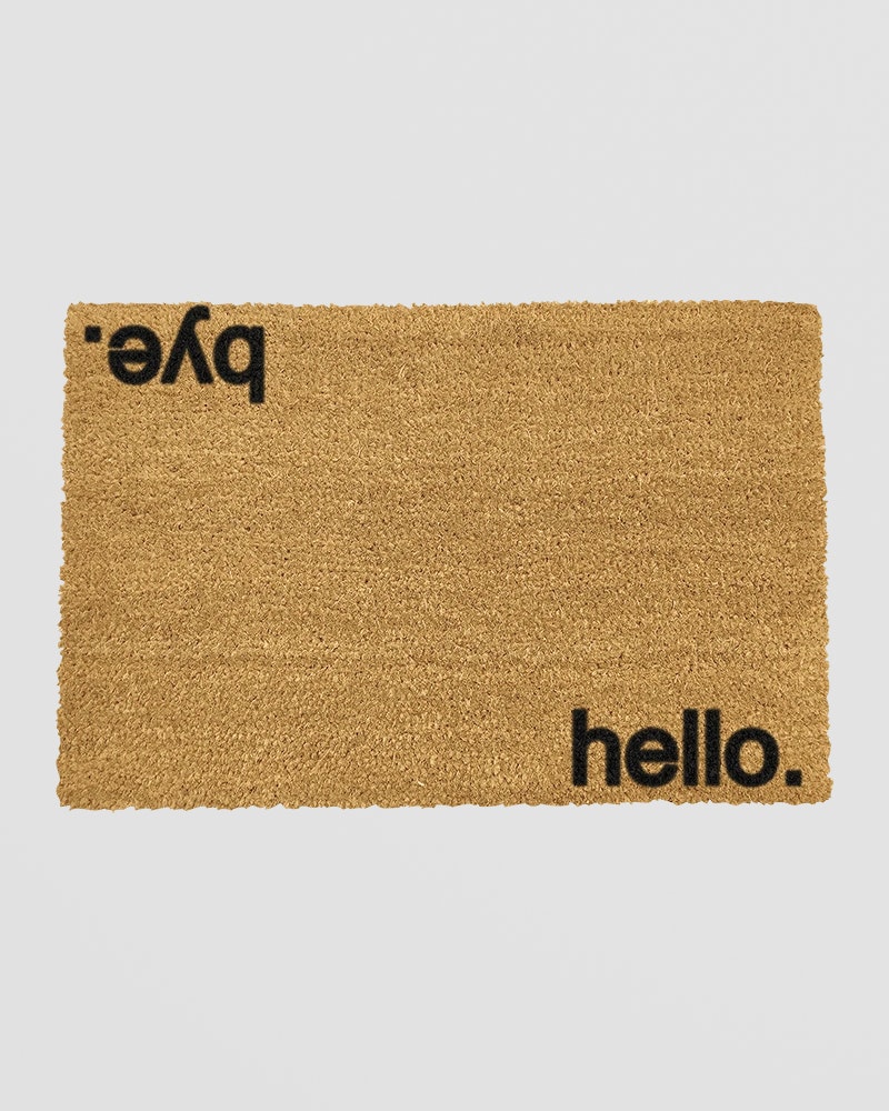 Artsy Doormats Hello, Bye Doormat