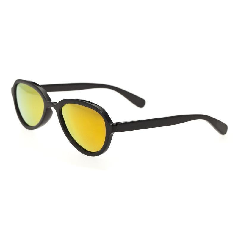 Bertha Black/Gold Alexa Buffalo-Horn Polarized Sunglasses