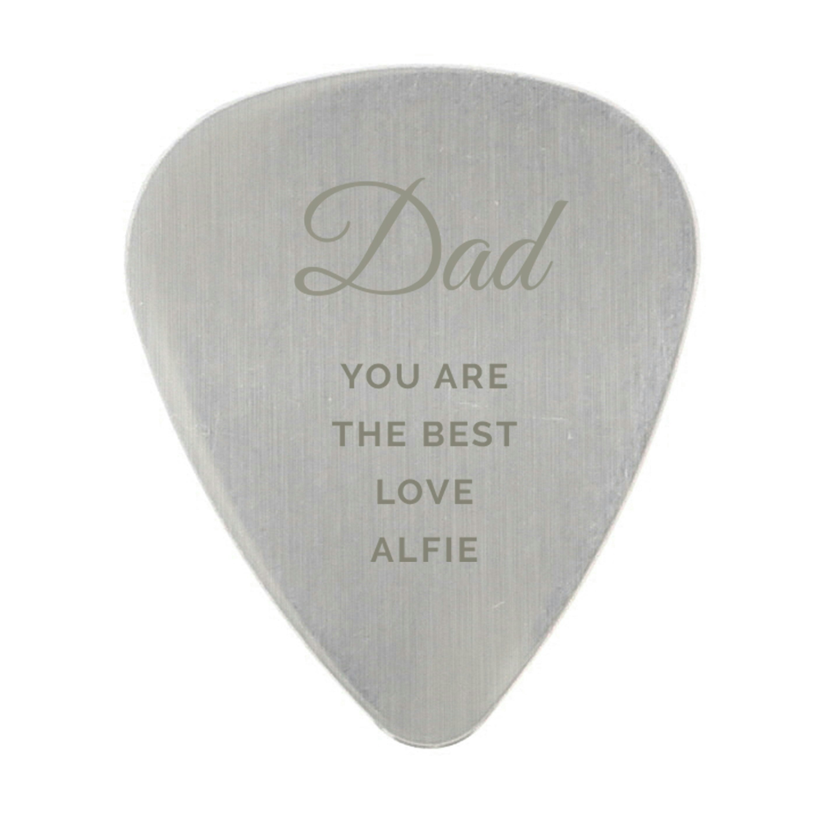 Personalised Memento Company Silver Personalised Free Text Big Name Plectrum