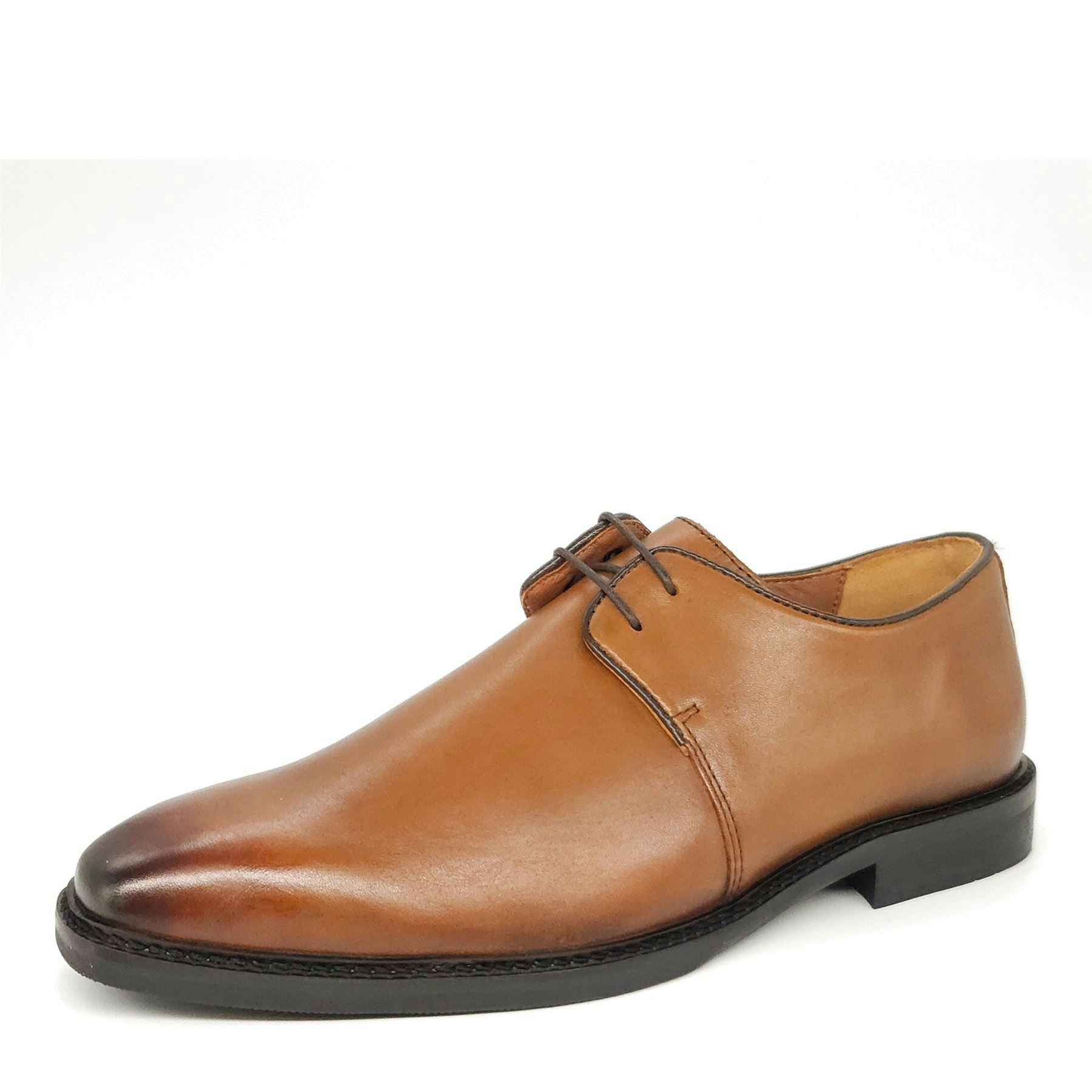 Hx London Men's Brown Dagenham Derby Shoes - Tan - 7 Uk