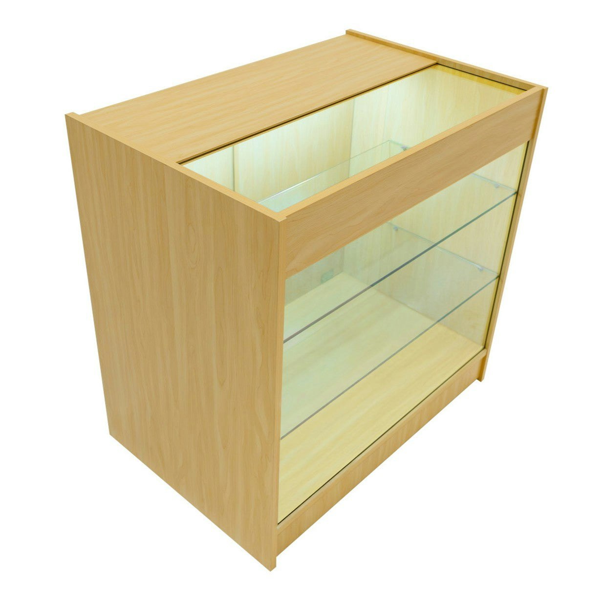 Rackhams White Led Retail Shop Counter K900 - Maple
