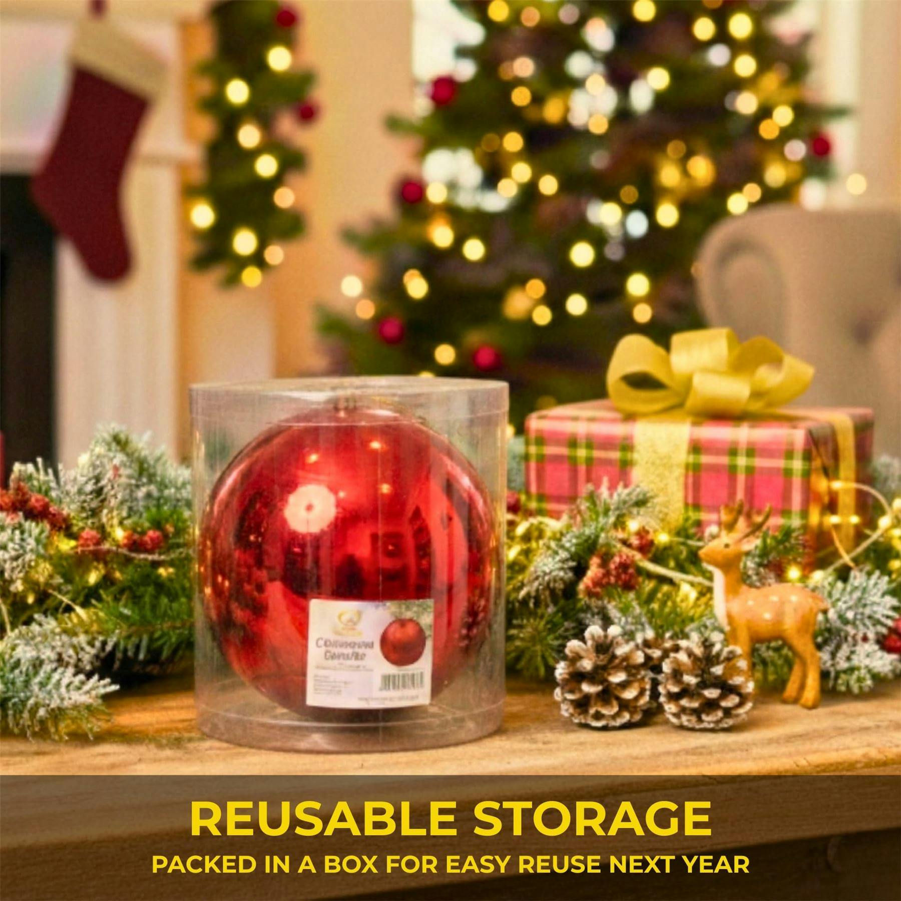 Shatchi Red 2Cm Glossy Christmas Bauble For Festive Home Styling And Seasonal Displays