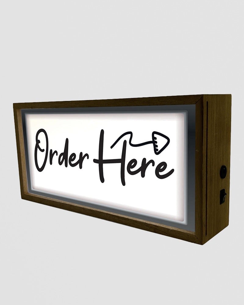 Echothree Light Box Order Here Sign