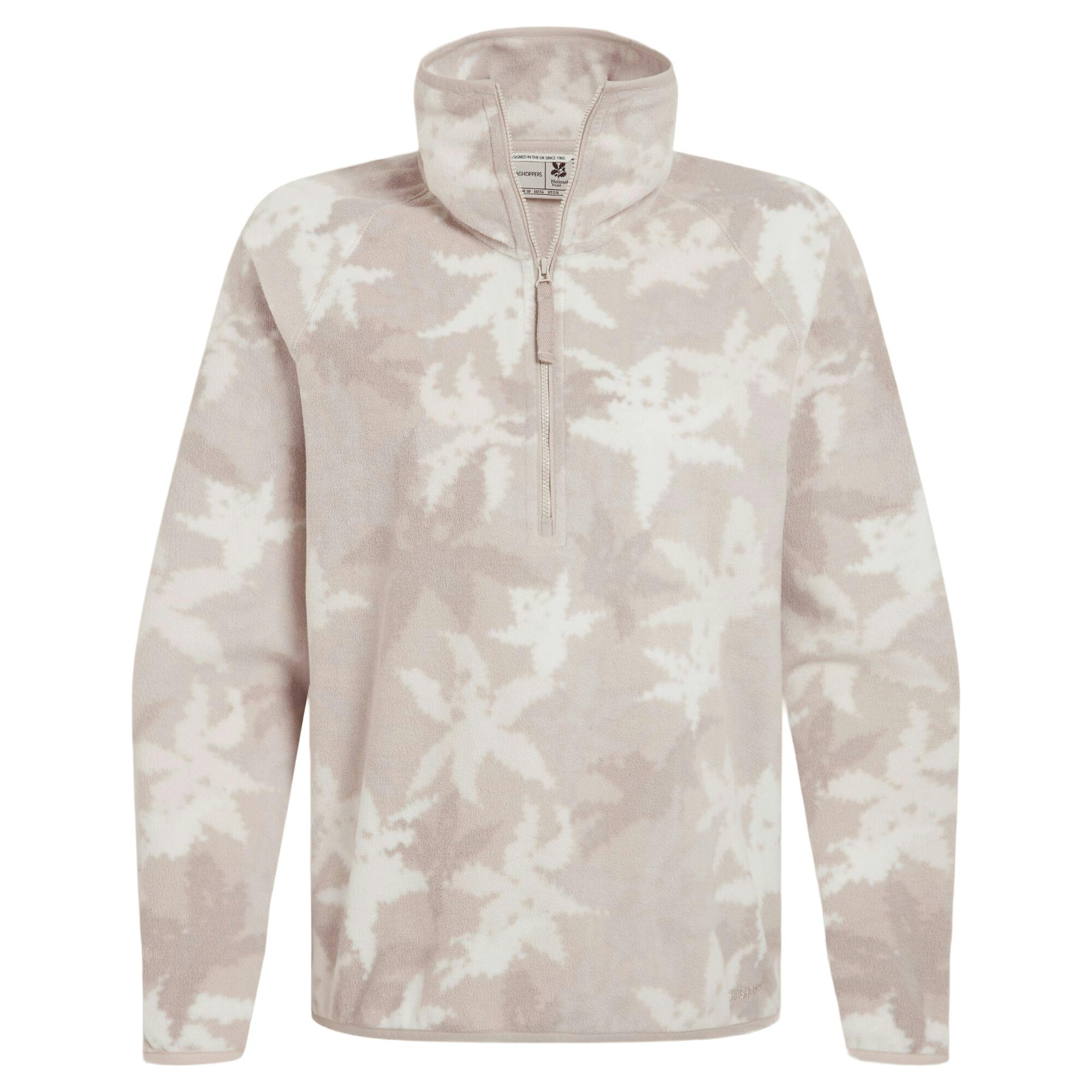 Craghoppers Women's Reedmace National Trust Half Zip Fleece Top - Oyster - 16 Uk - Oyster - 100% Recycled Polyester