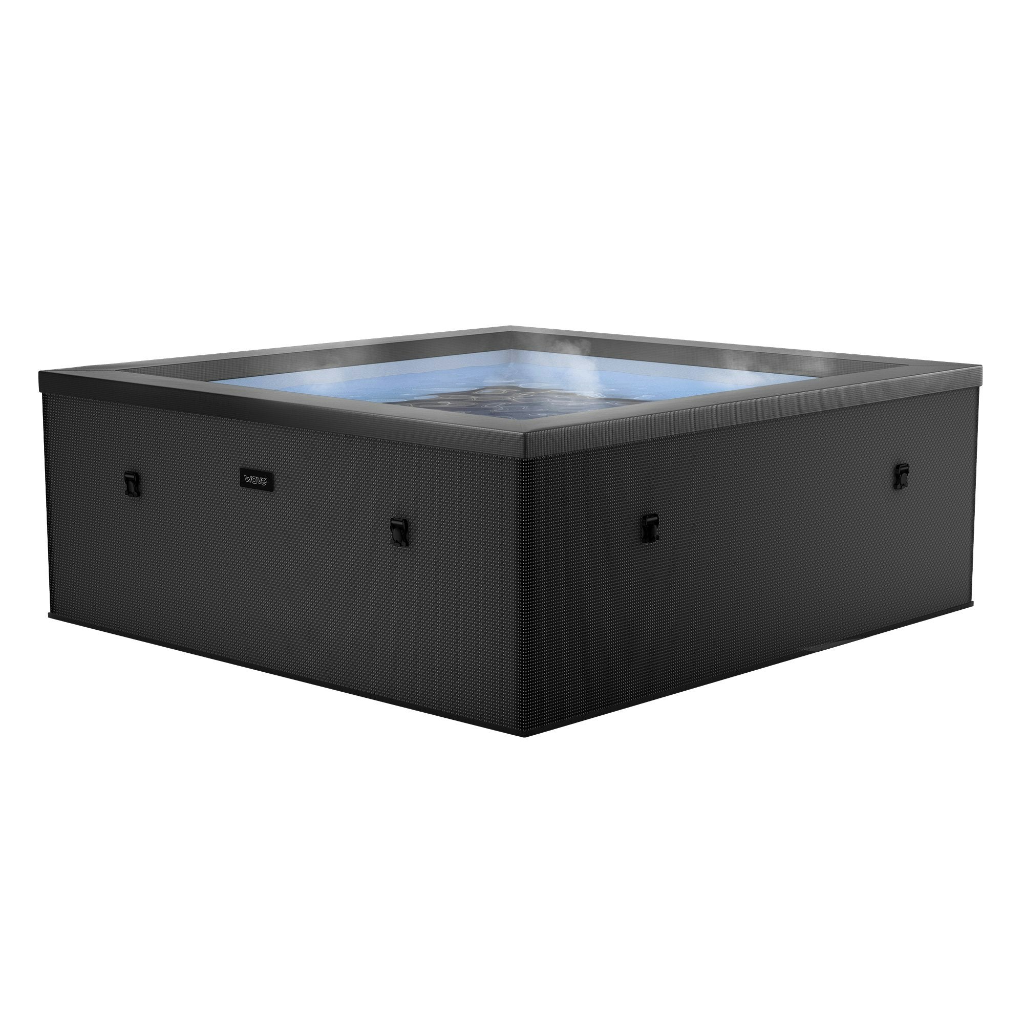 Wave Black Garda 4/6 Person Eco Foam Hot Tub With Built-In Integrated Heater - Charcoal - 825L Size 4 Person | 160X70cm
