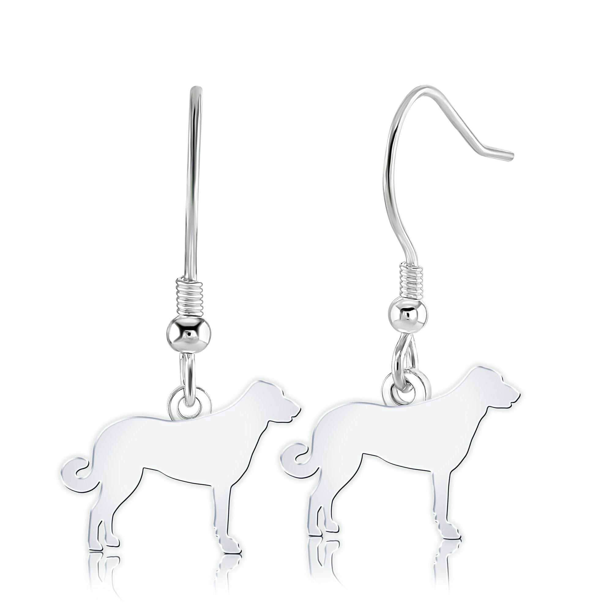 Mylee London Silver Anatolian Shepherd Dog Silhouette Earrings - Yes - Hook