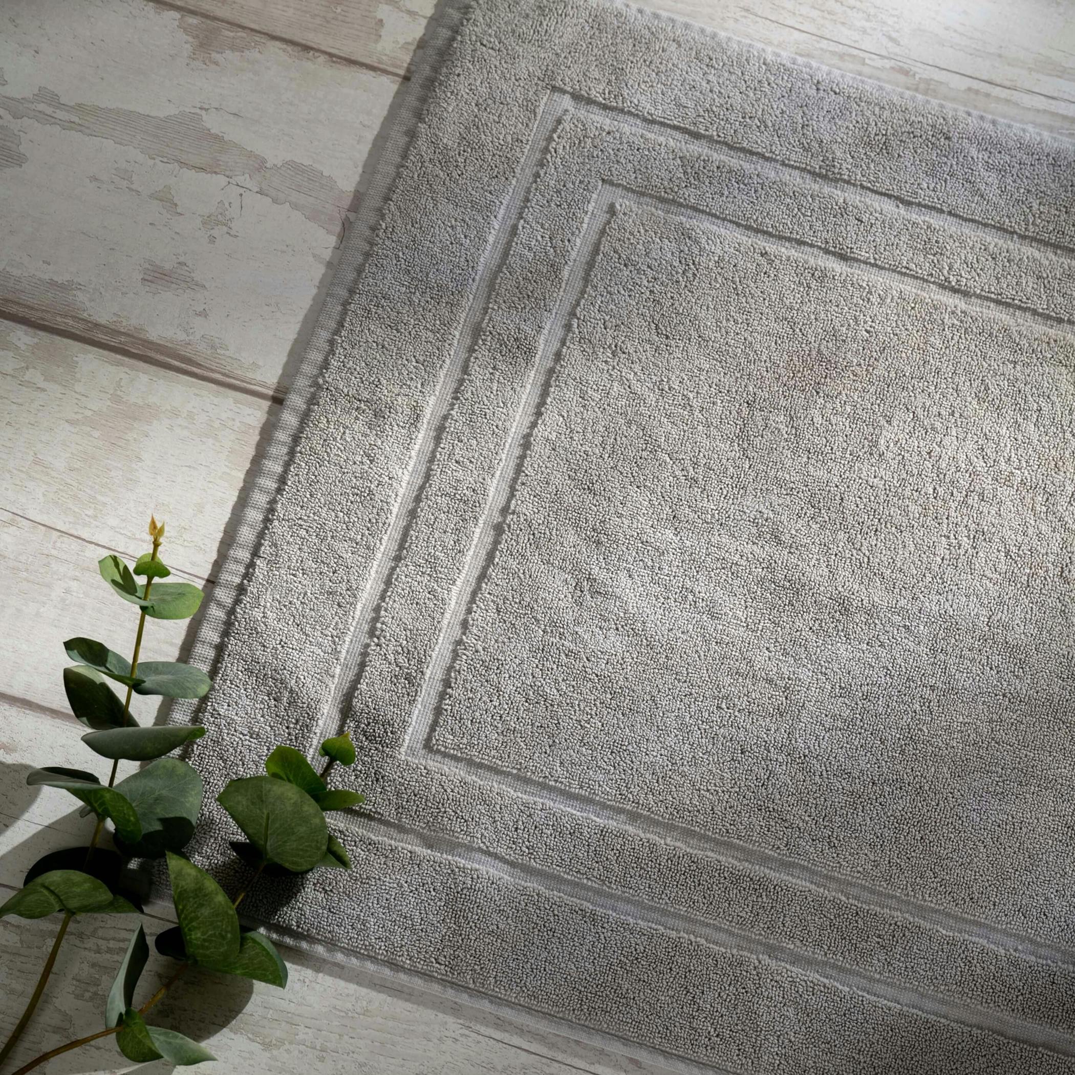 Soak&Sleep Light/Grey Egyptian Cotton Bath Mat - Single