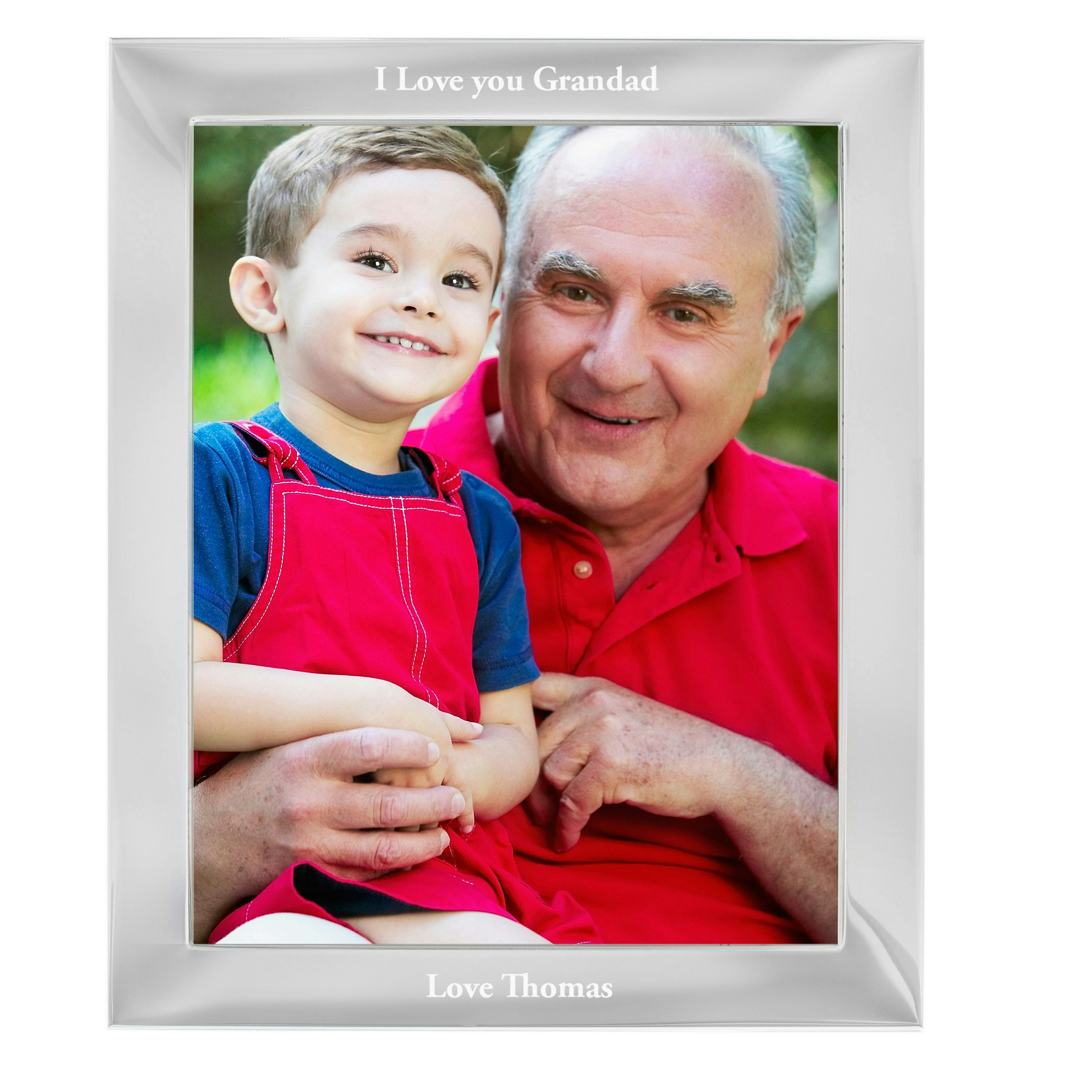 Rackhams Silver Personalised 10X8 Potrait Photo Frame