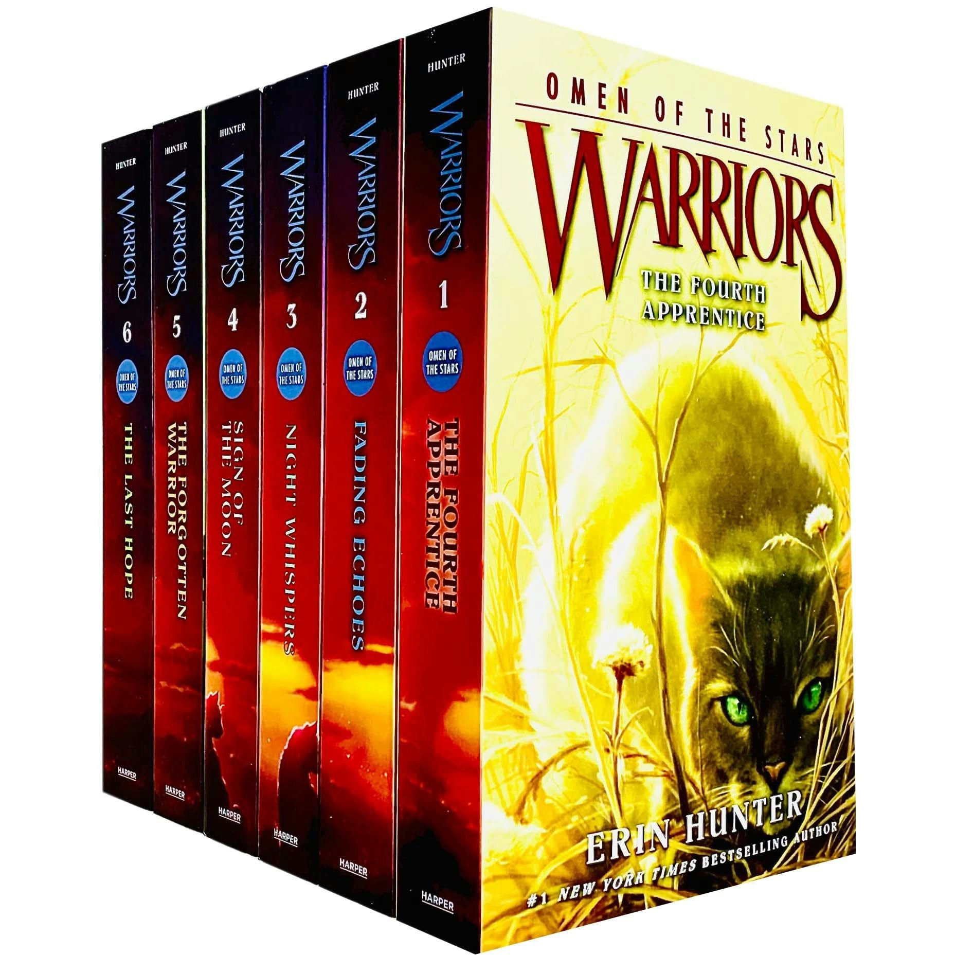 Harpercollins Dark Warriors Series 4 Omen Of The Stars - 6 Books Collection Set By Erin Hunter