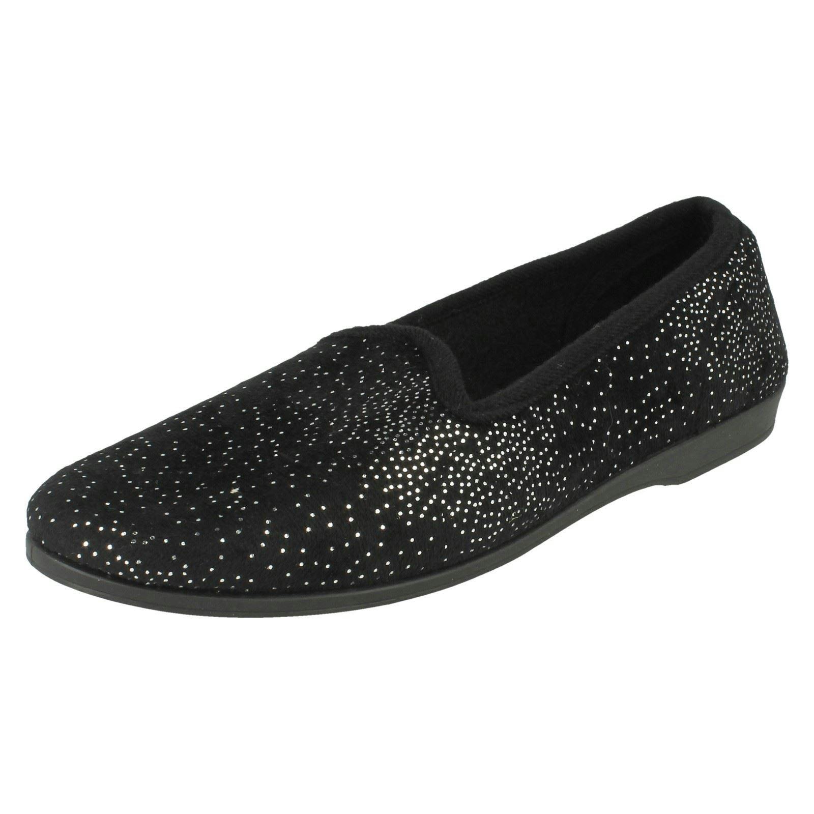 Spot On Women's Black Full Slipper - Uk 5