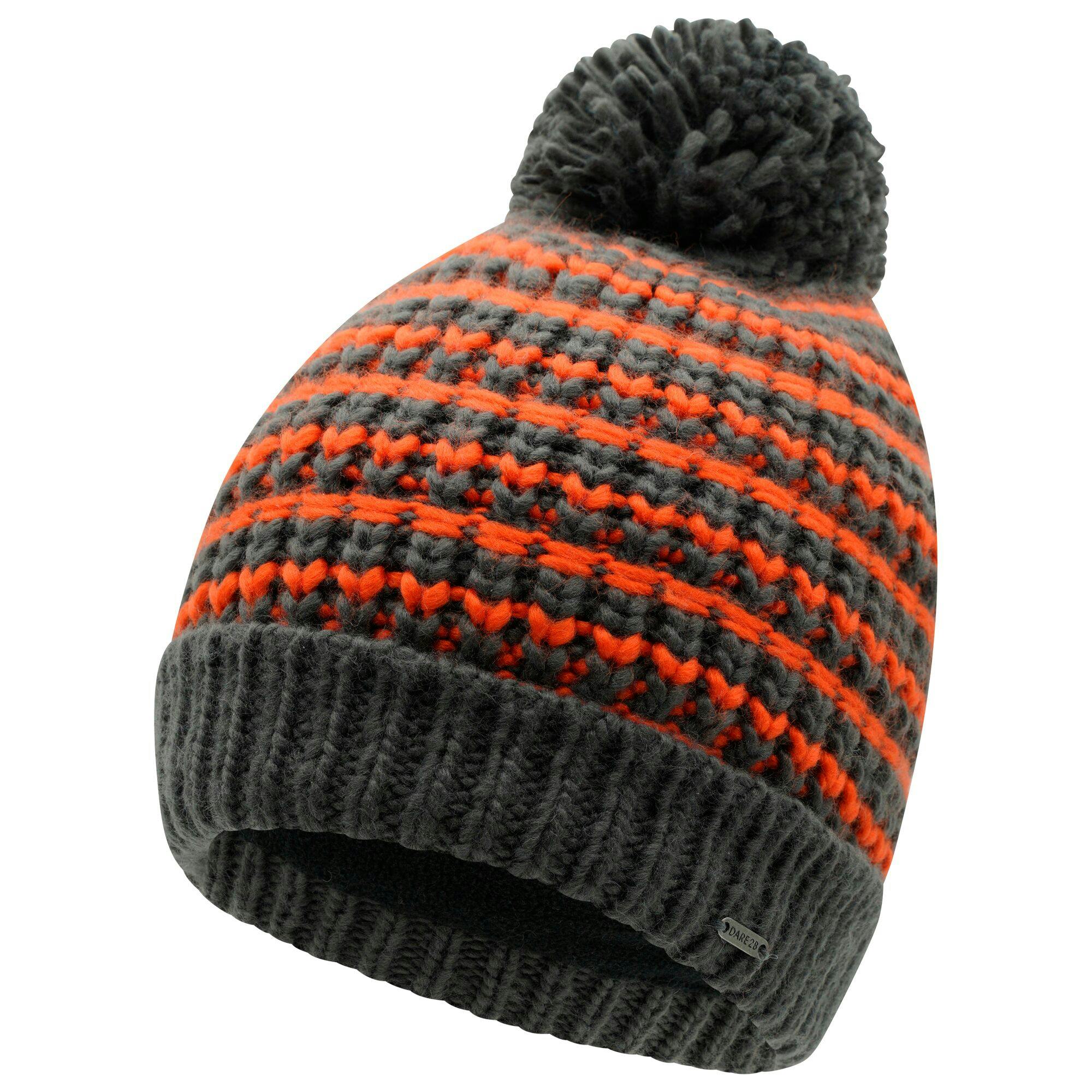 Regatta Unisex Amber/Grey Adult Headstart Beanie - Glow/Ebony - One Size - Glow/Ebony - 100% Acrylic