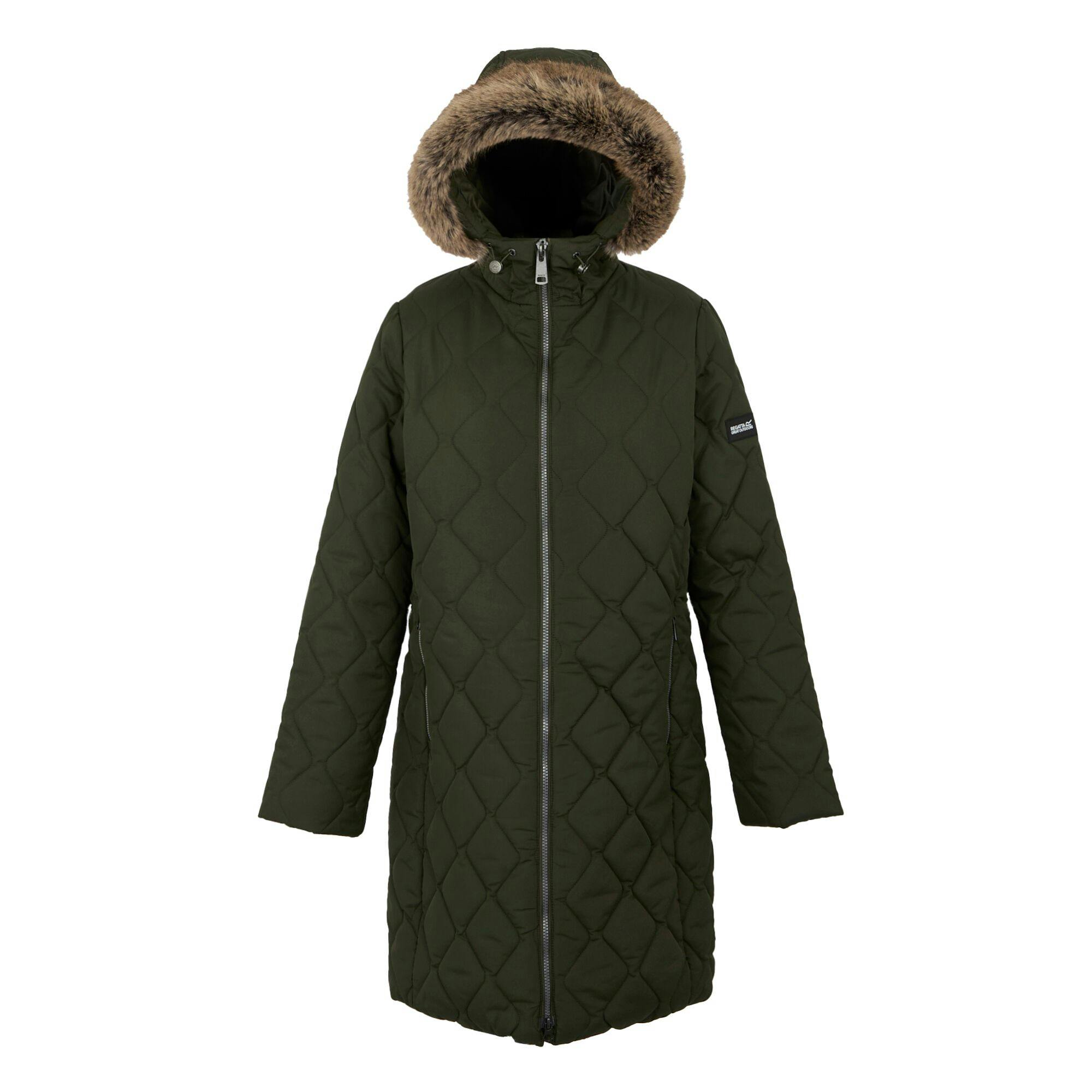 Regatta Women's Dark / Fritha Iii Insulated Parka - Khaki - 20 Uk - Khaki - 100% Recycled Polyester