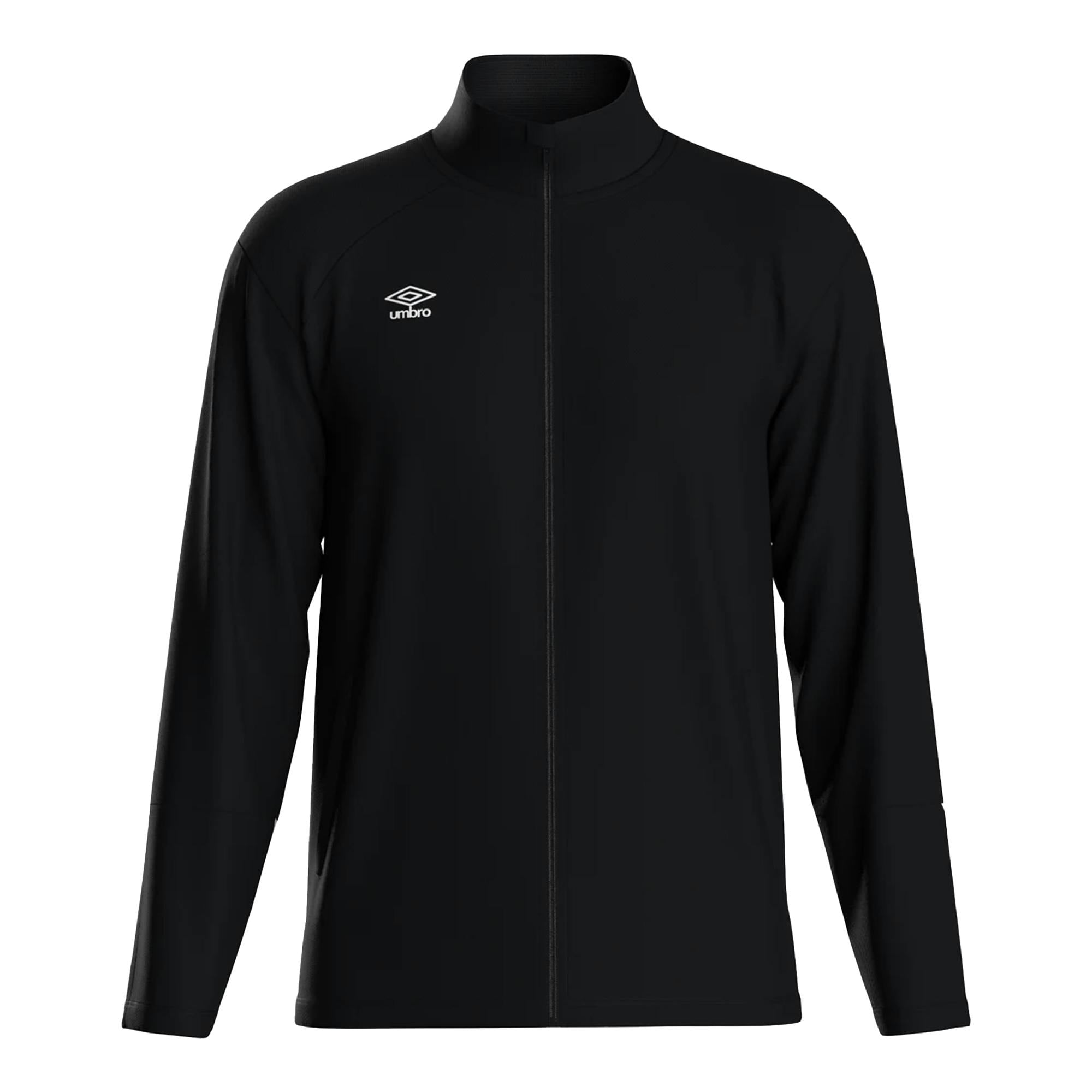 Umbro Men's Black/White Total Training Knitted Track Jacket - Xxl - 100% Polyester