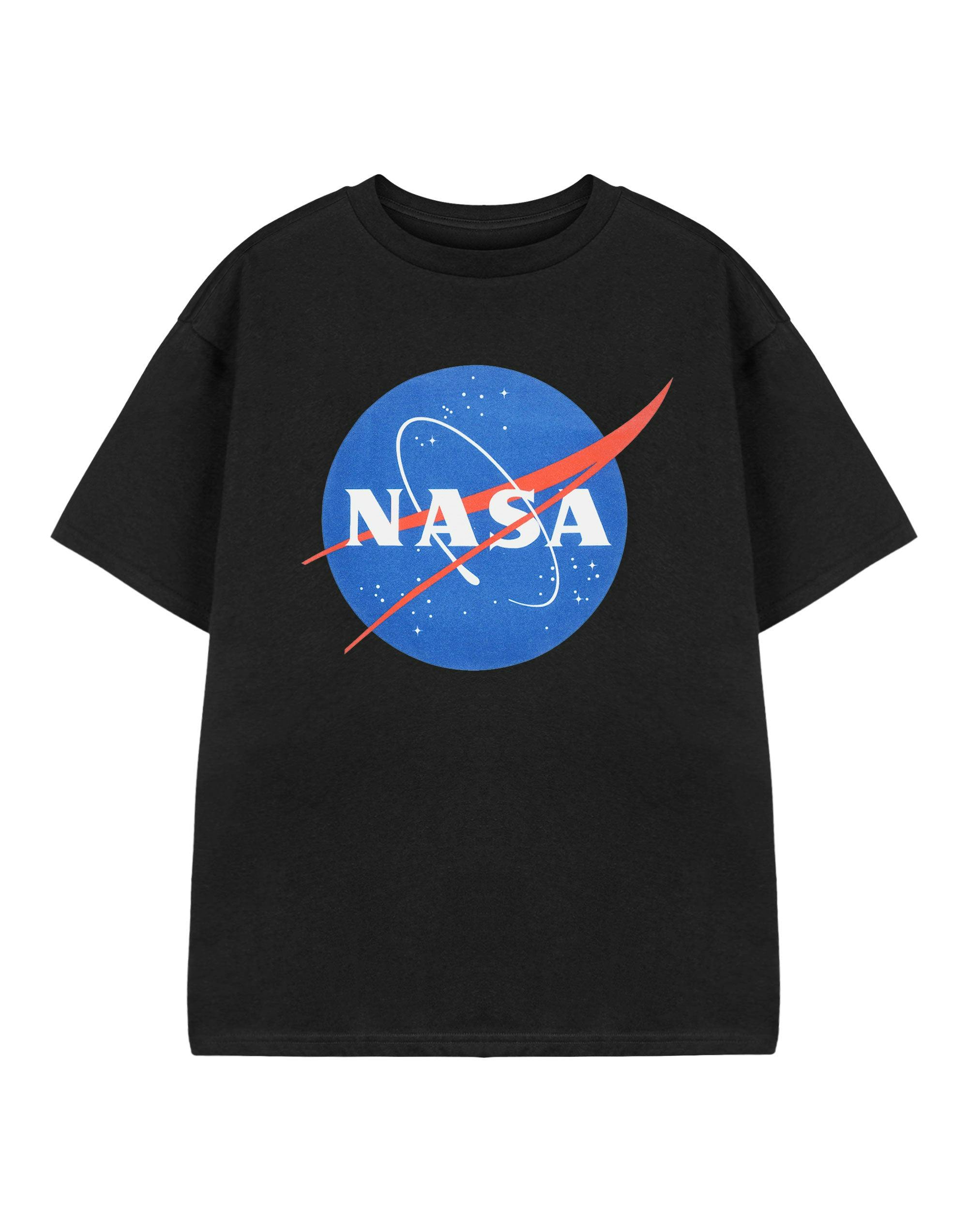 Vanilla Underground Unisex Black Nasa Kids Classic Logo Short Sleeved T-Shirt - 3-4 Years