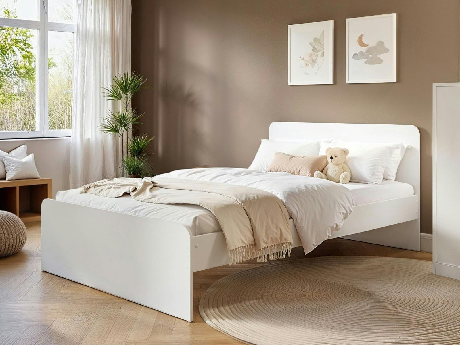 Flair White Furnishings Wizard Small Double Bed Frame - Small Double