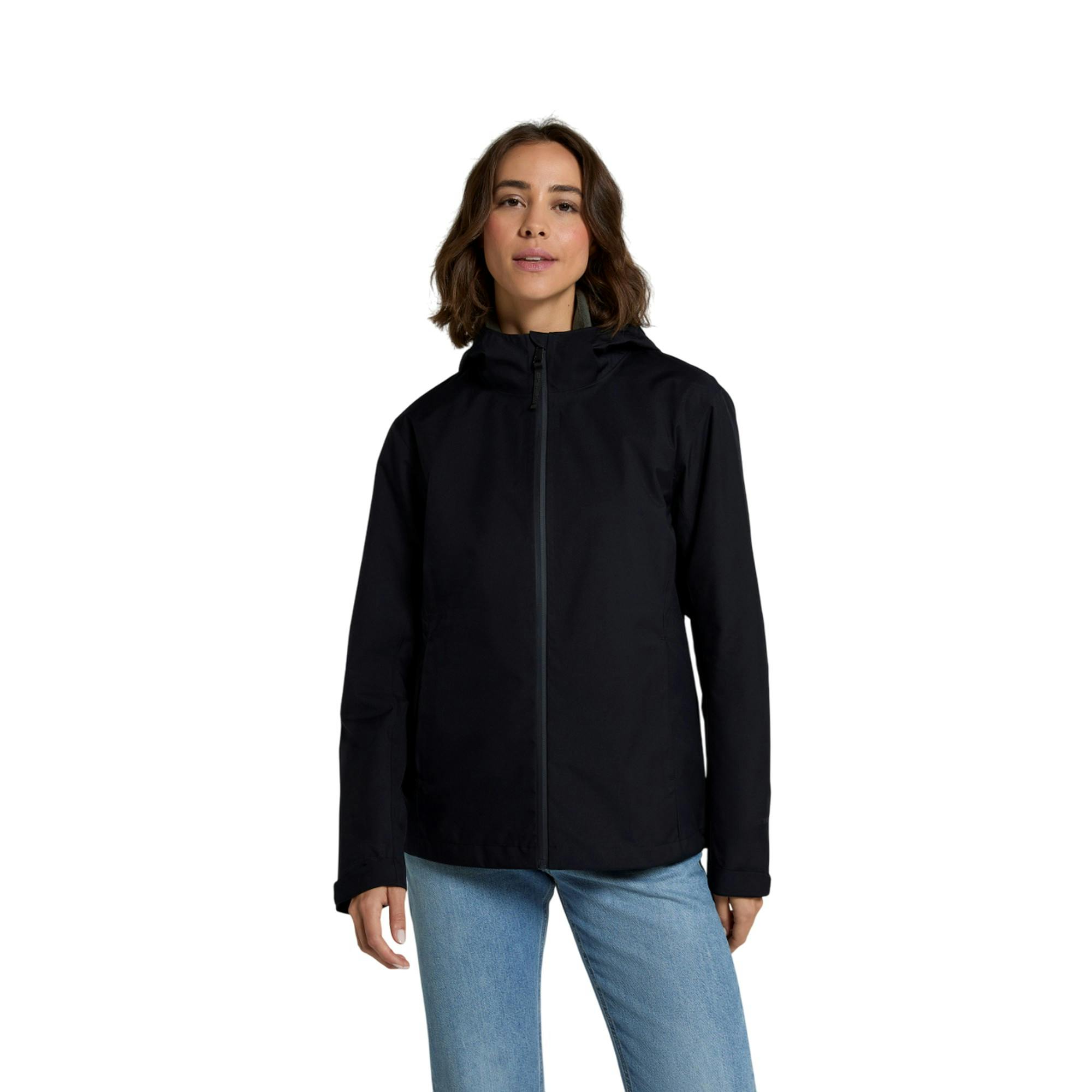 Animal Women's Black Elements Waterproof Jacket - Jet - 10 Uk - Jet - 100% Polyester