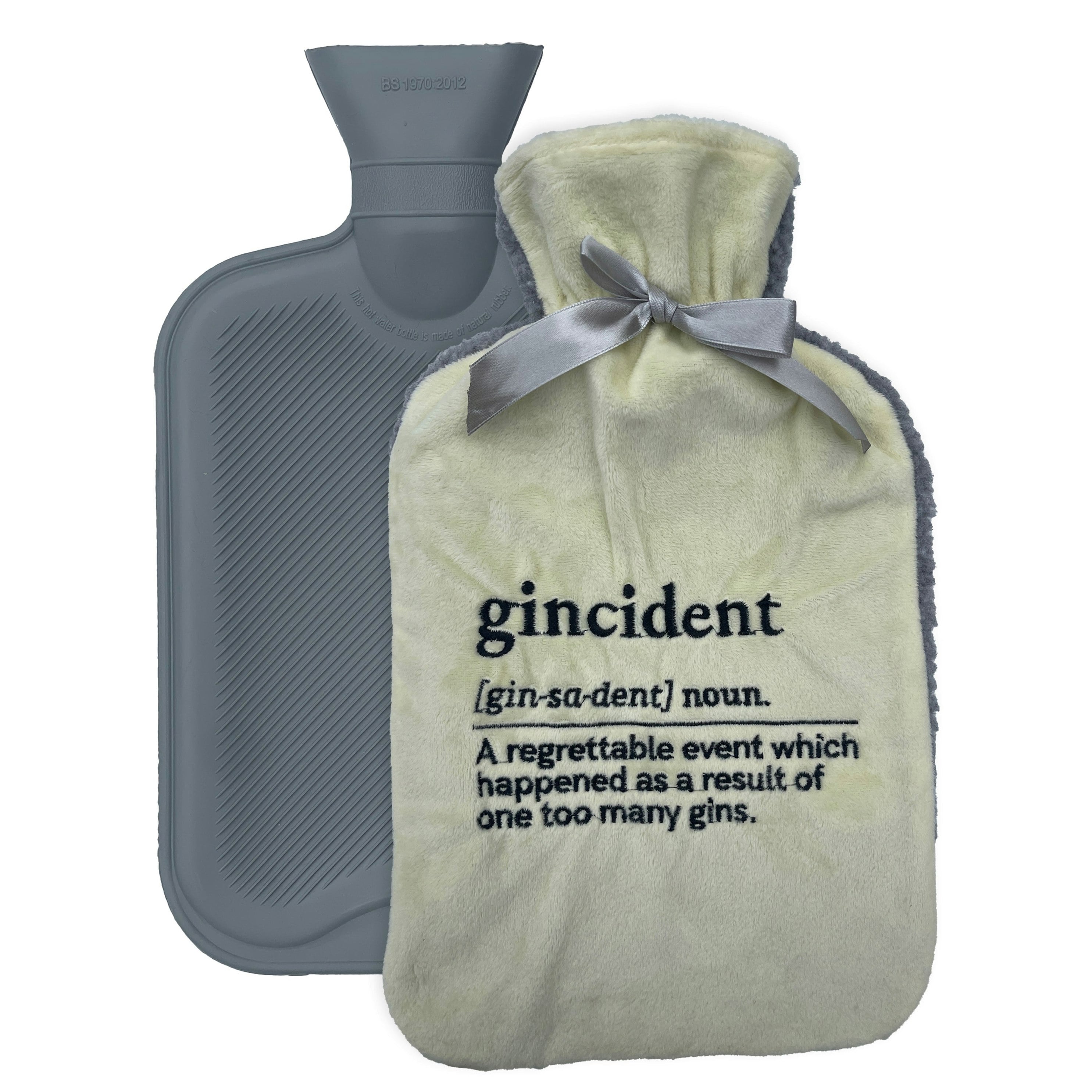 Rackhams Hot Water Bottle With Sherpa Fleece Cover - 2 Litre - Gincident