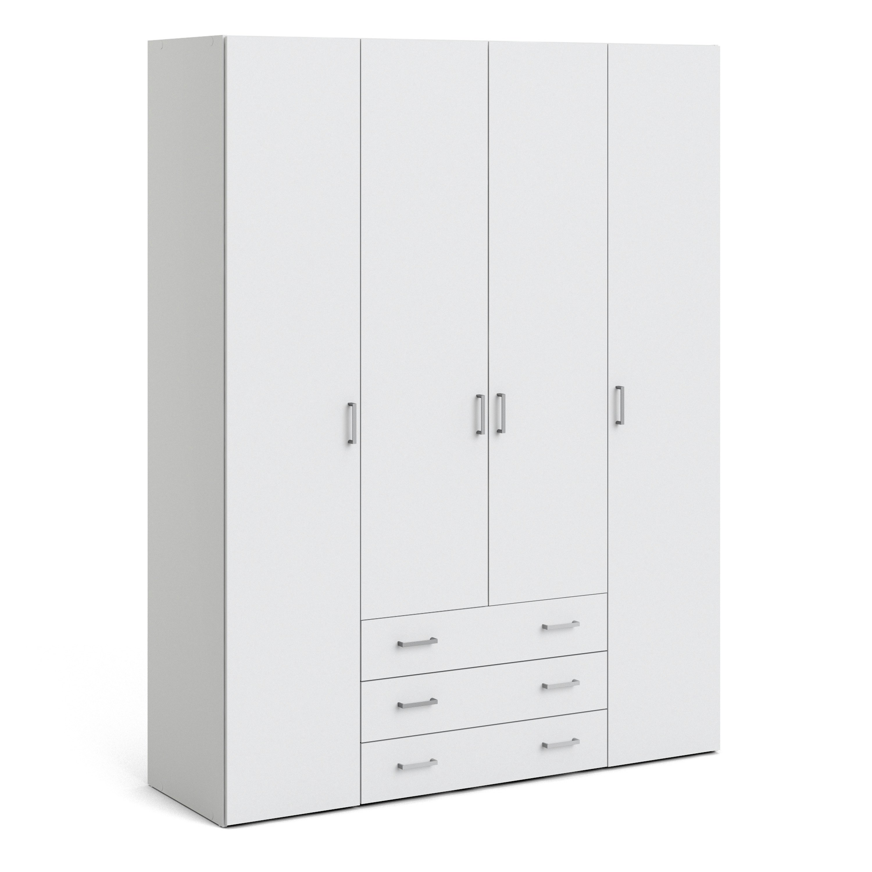 Rackhams White Space Wardrobe - 4 Doors 3 Drawers In 2000 - Malemine - 1