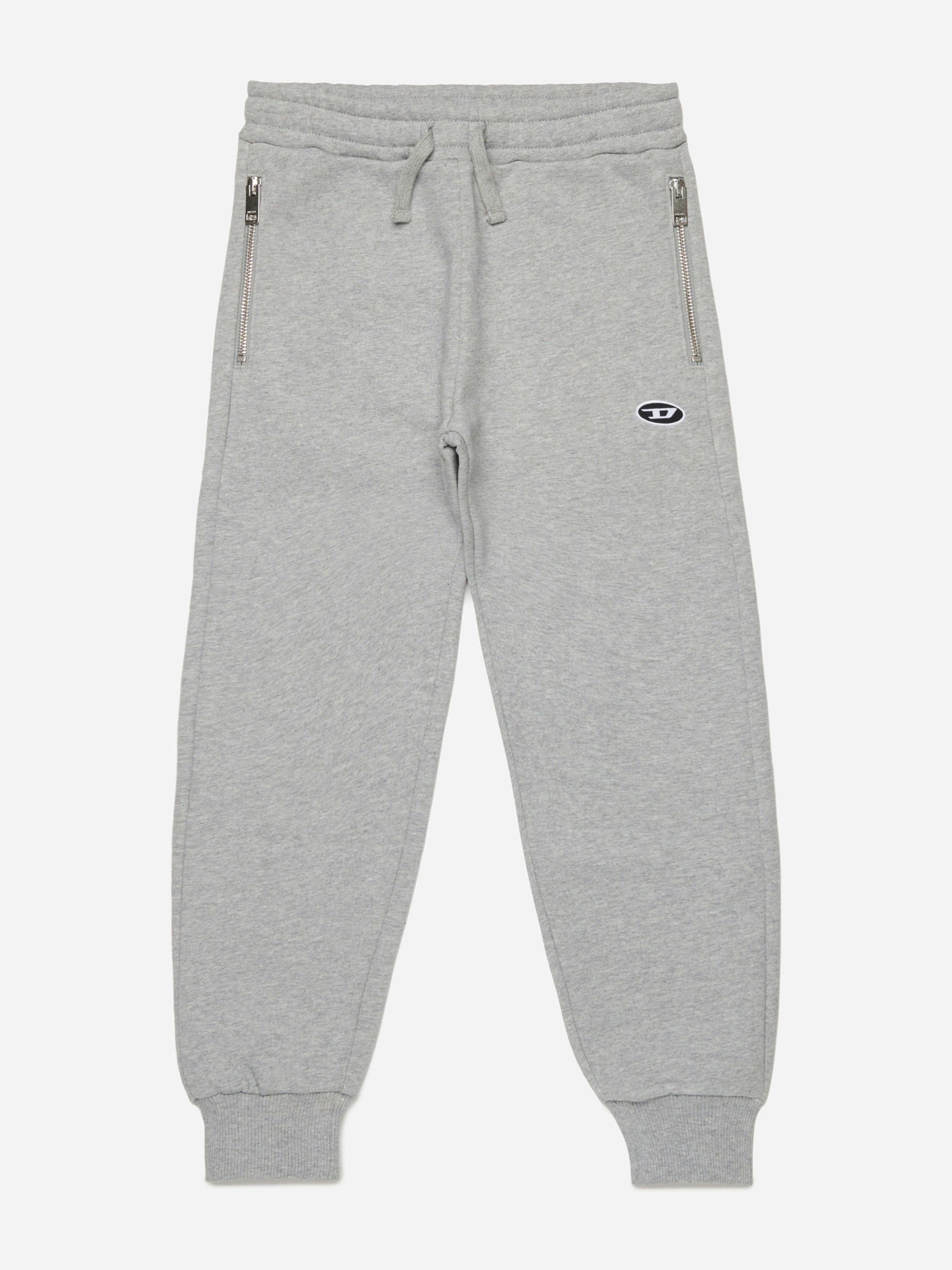 Diesel Boys Grey Logo Joggers In - 10 Yrs