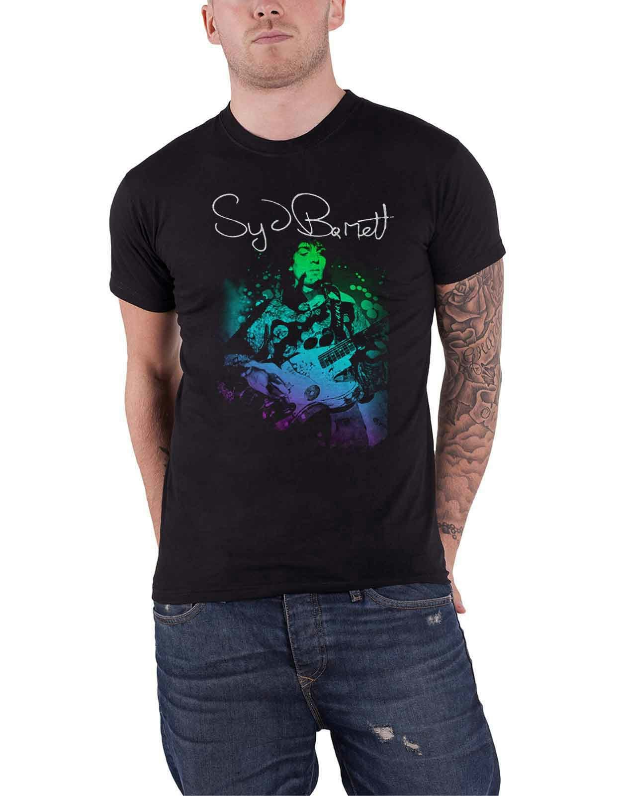 Paradiso Clothing Unisex Pink Paradiso Floyd Syd Barrett Psychedelic Guitar T Shirt - Xxl