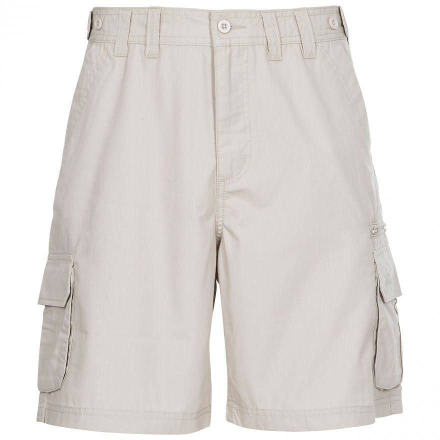 Trespass Men's Gally Water Repellent Hiking Cargo Shorts - Mushroom - Mushroom - L - 65% Polyester/35% Cotton