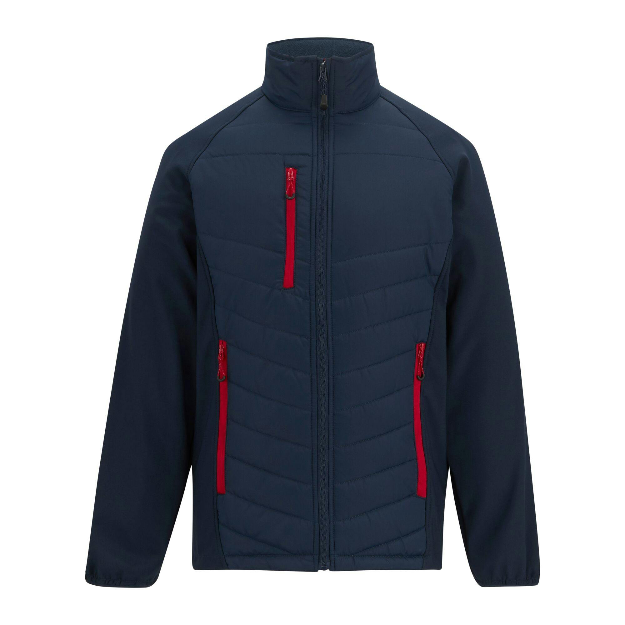 Regatta Men's Red Full Zip Padded Jacket - Navy/Classic - S - Navy/Classic - 100% Mixed