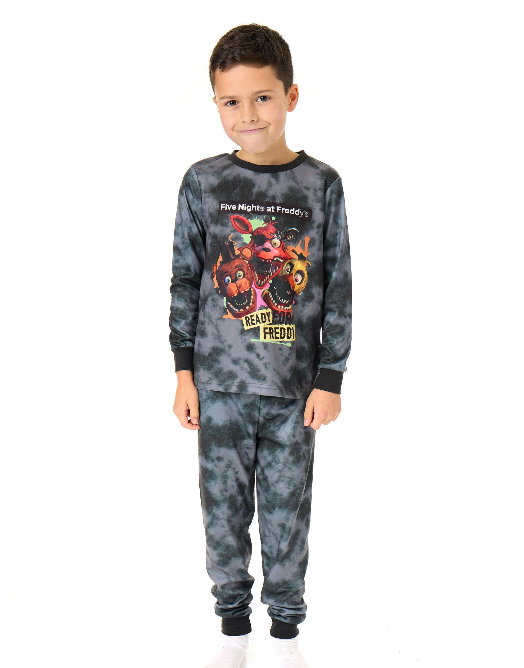 Vanilla Underground Boys Black Five Nights At Freddy's Ready For Freddy Long Sleeve Long Leg Pyjama Set - 11-12 Years