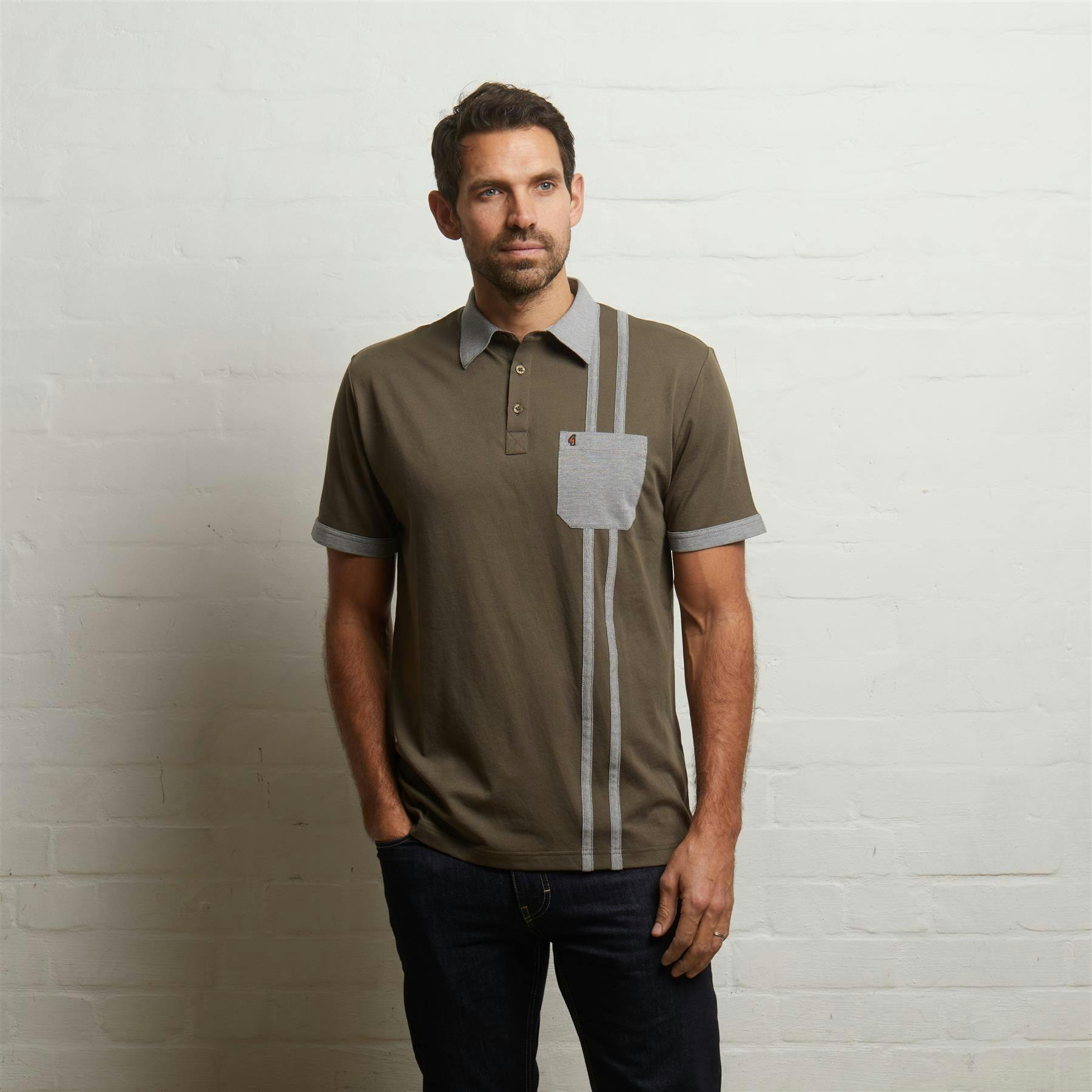 Gabicci G55x06 Short Sleeve Jersey Shirt Classic Ivy - M