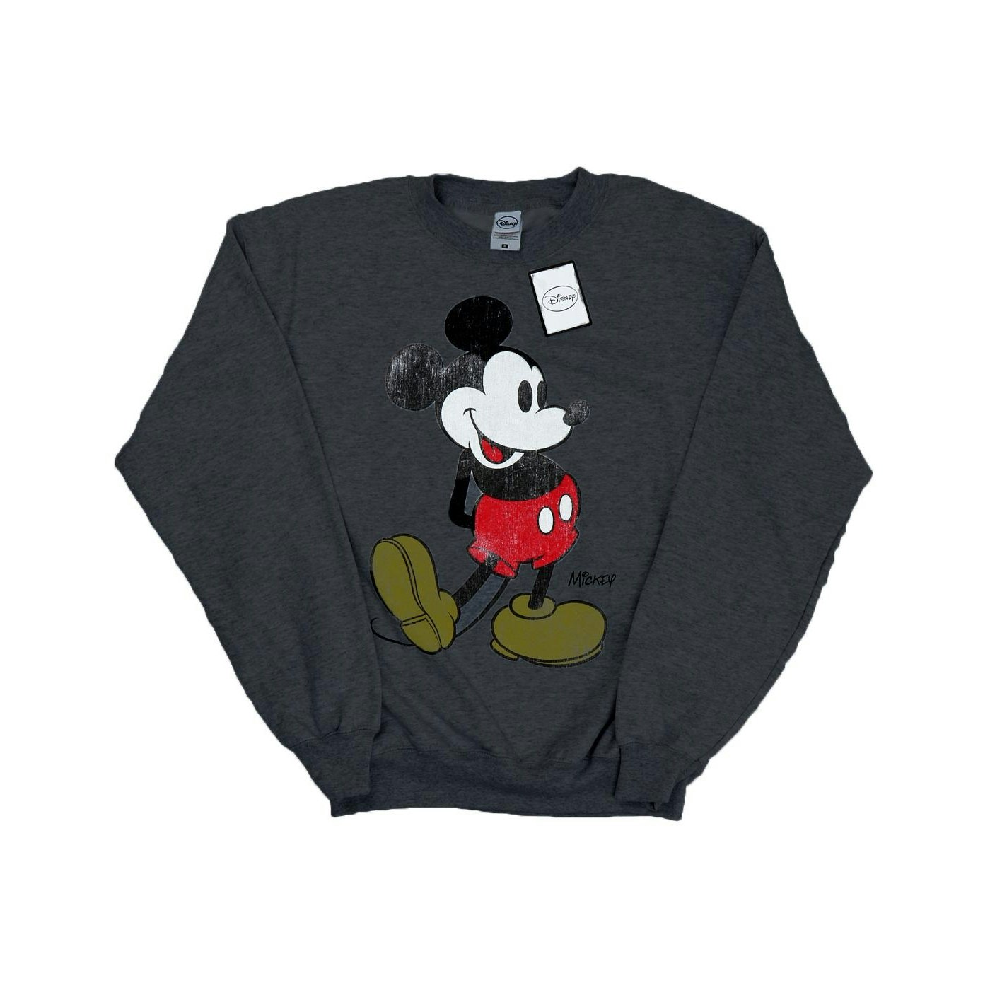 Disney Men's Dark Mickey Mouse Classic Kick Sweatshirt - Heather - Heather - Xxl