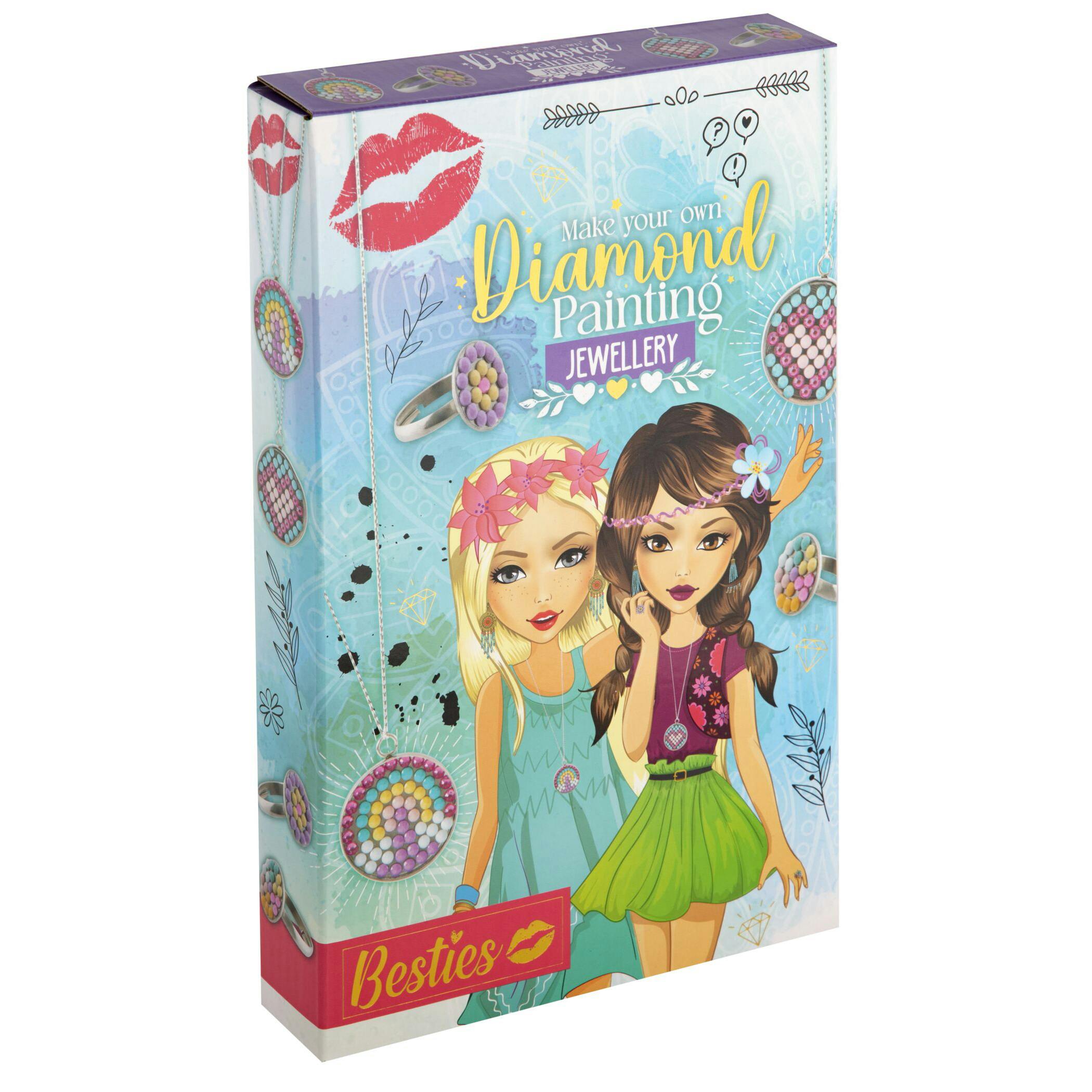 Totum Turquoise Besties Diamond Painting Jewellery Set - Multi - Plastic