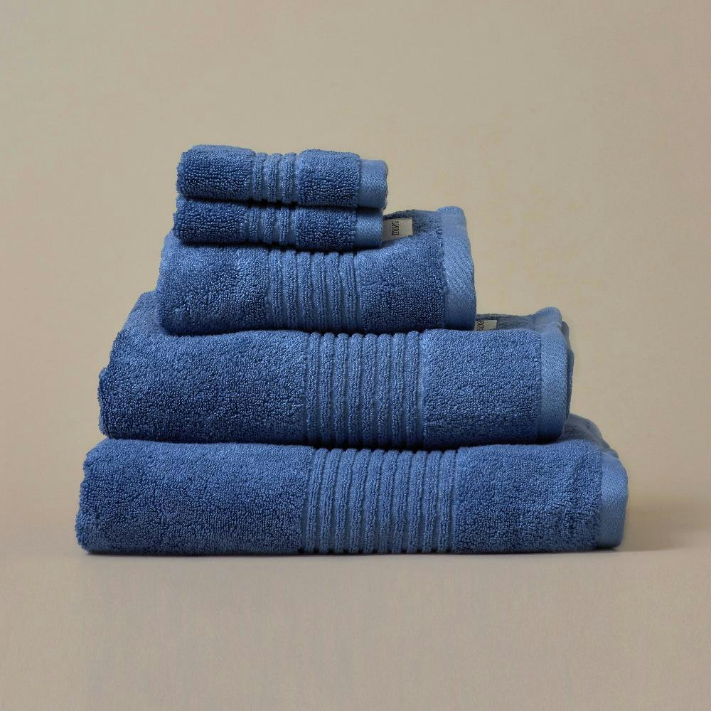 Misona Blue Ultrasoft Bamboo Towels - 2 X Face Cloths - Smoky