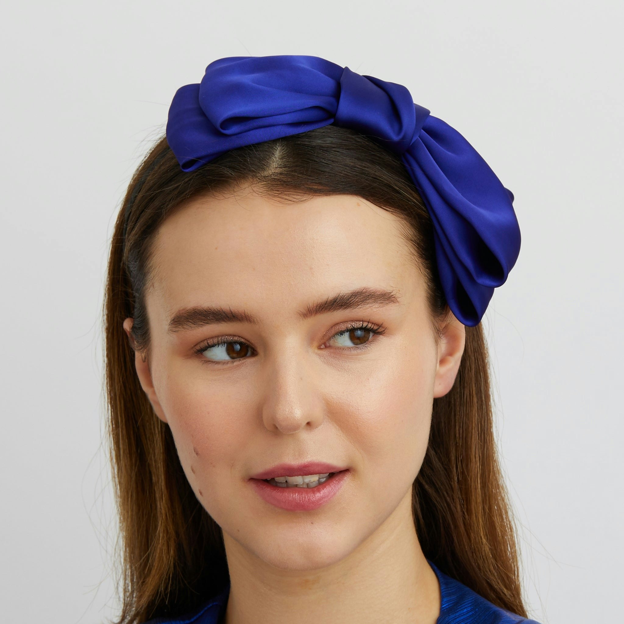 Queenmee Accessories Blue Fascinator Bow Headband